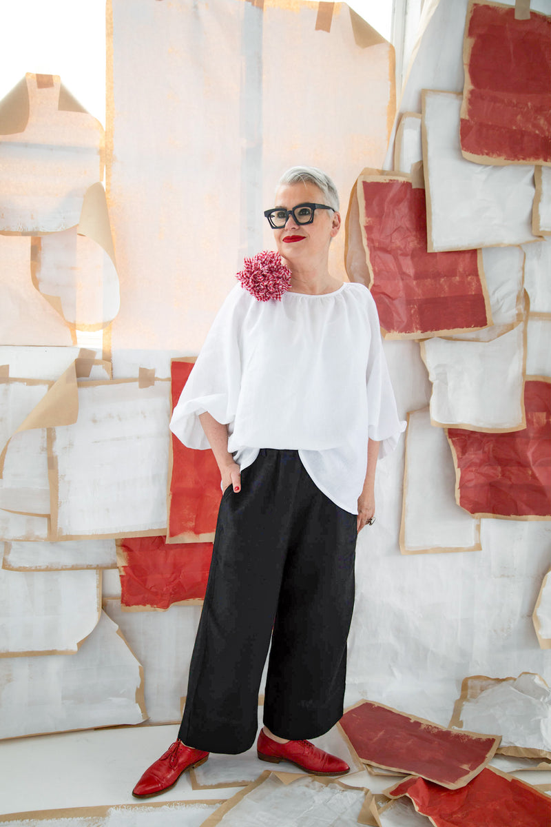 Fabric Flower Linen Brooches– EVA&rsquo;S SUNDAY