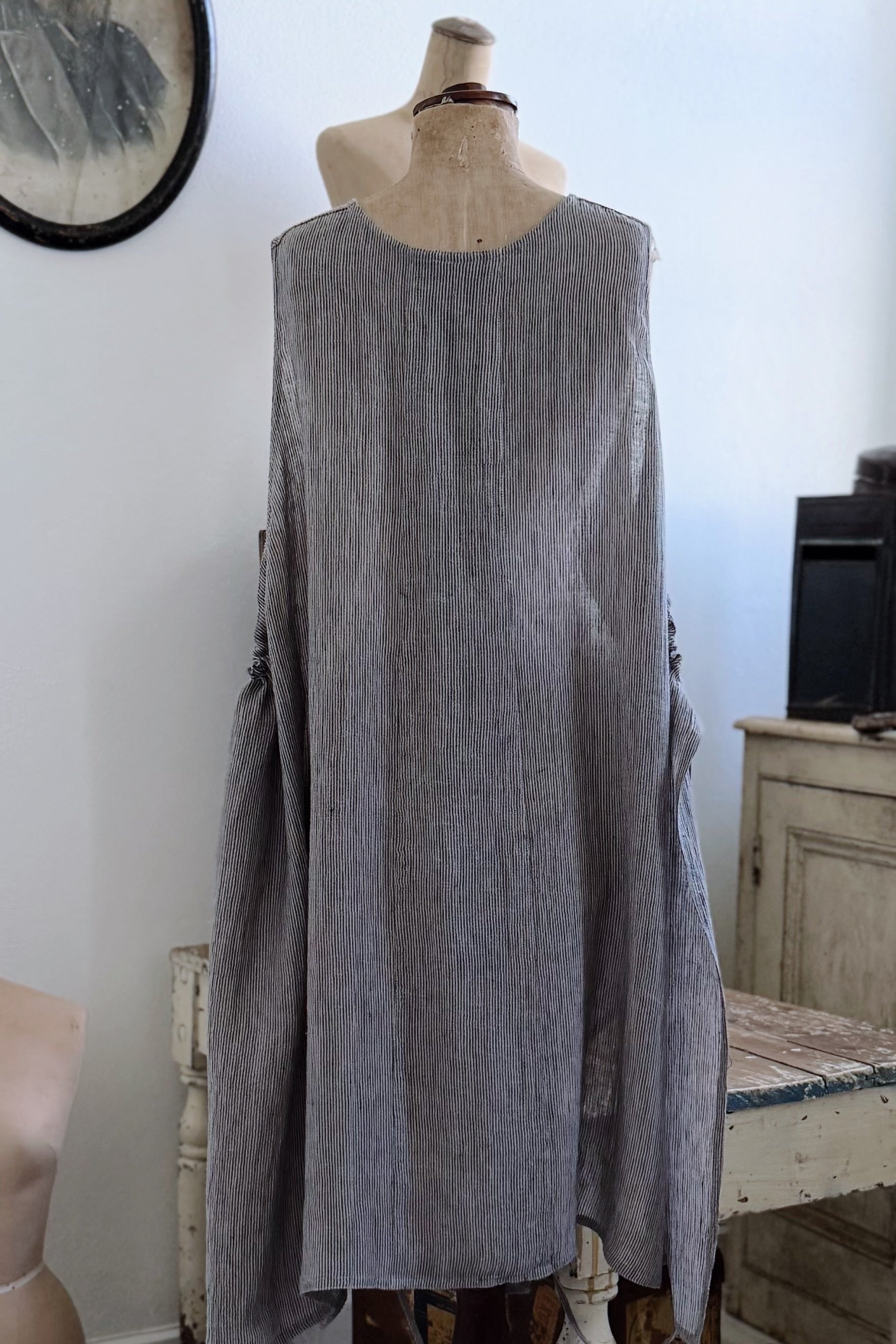GW | Kiki Smock | Stone Gauze Stripe | Free Size