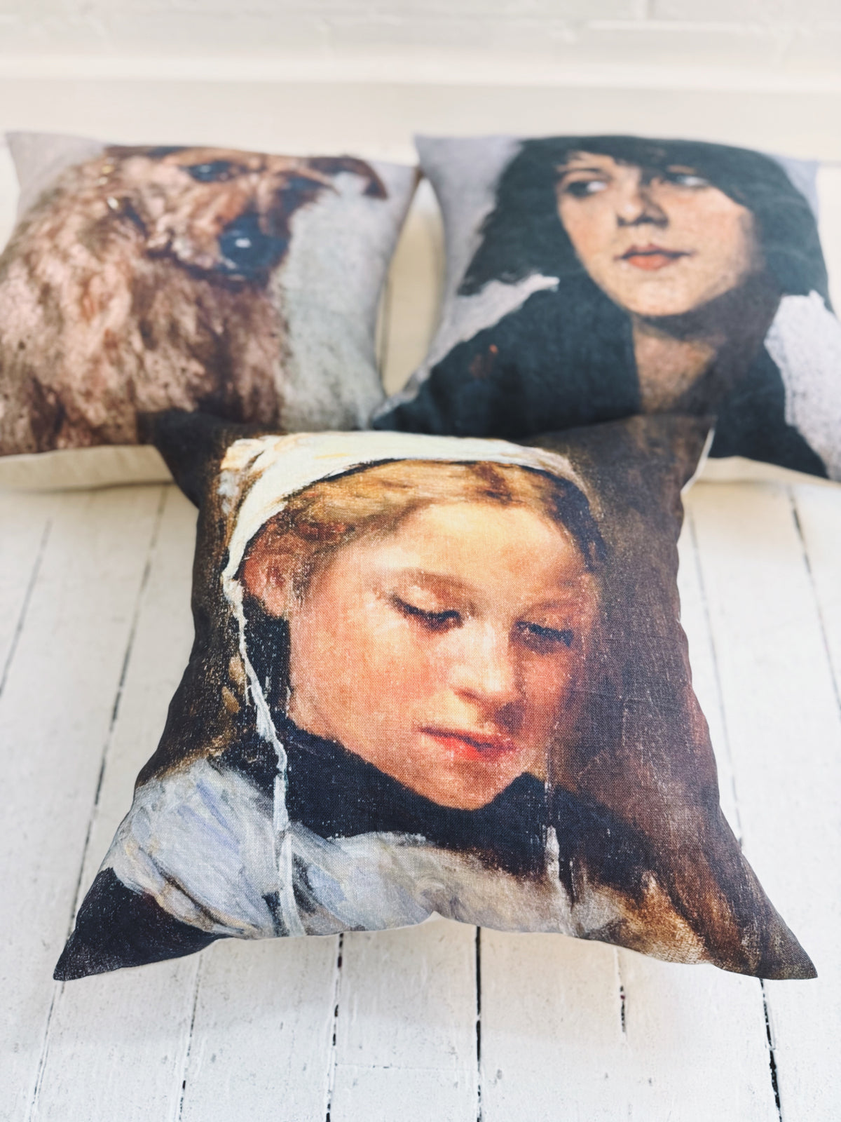Rabbit Hole | Vintage Print Cushion | Lucinda