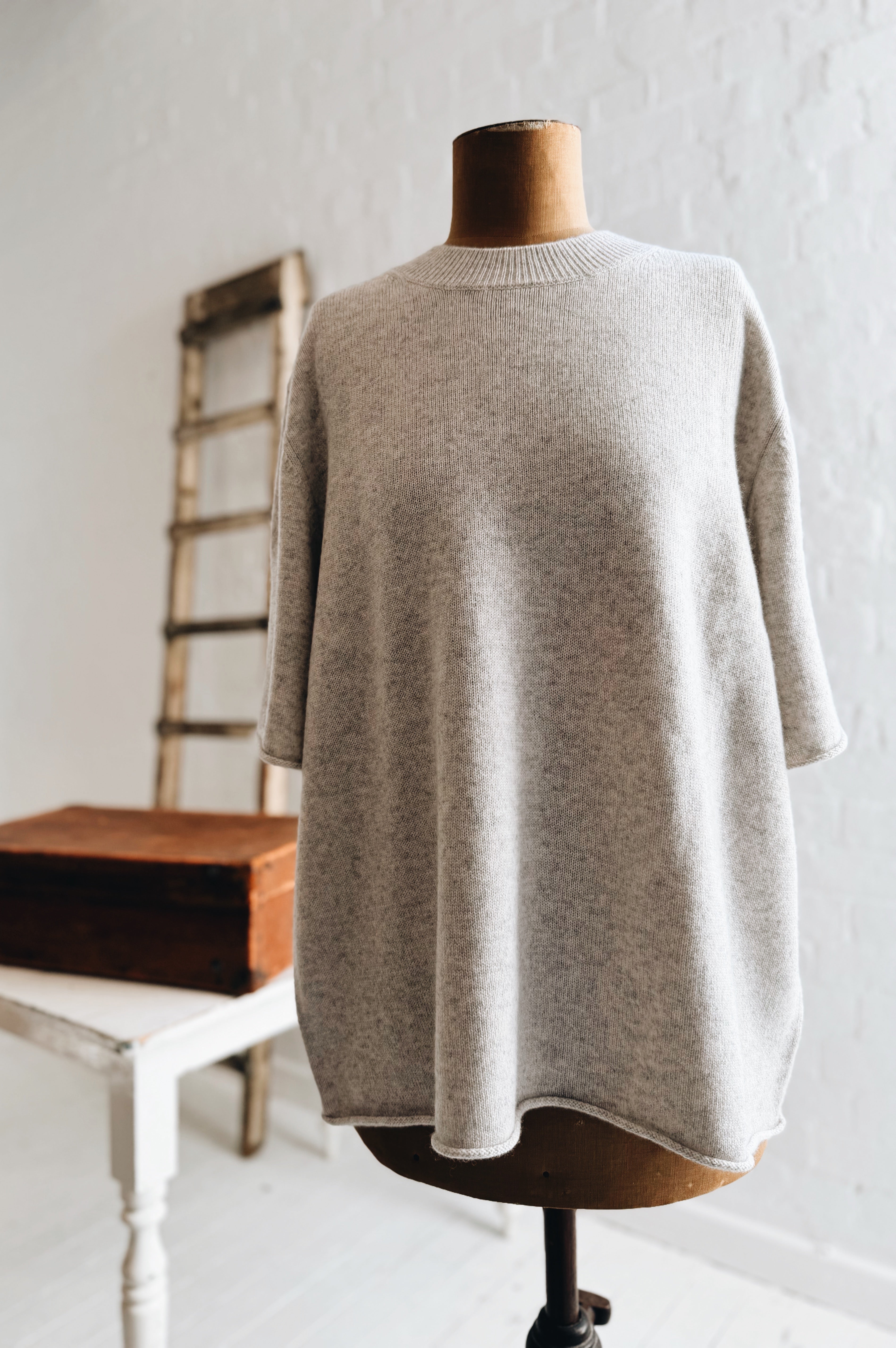 Aleger | Cashmere Blend Super Big T | Polar Grey