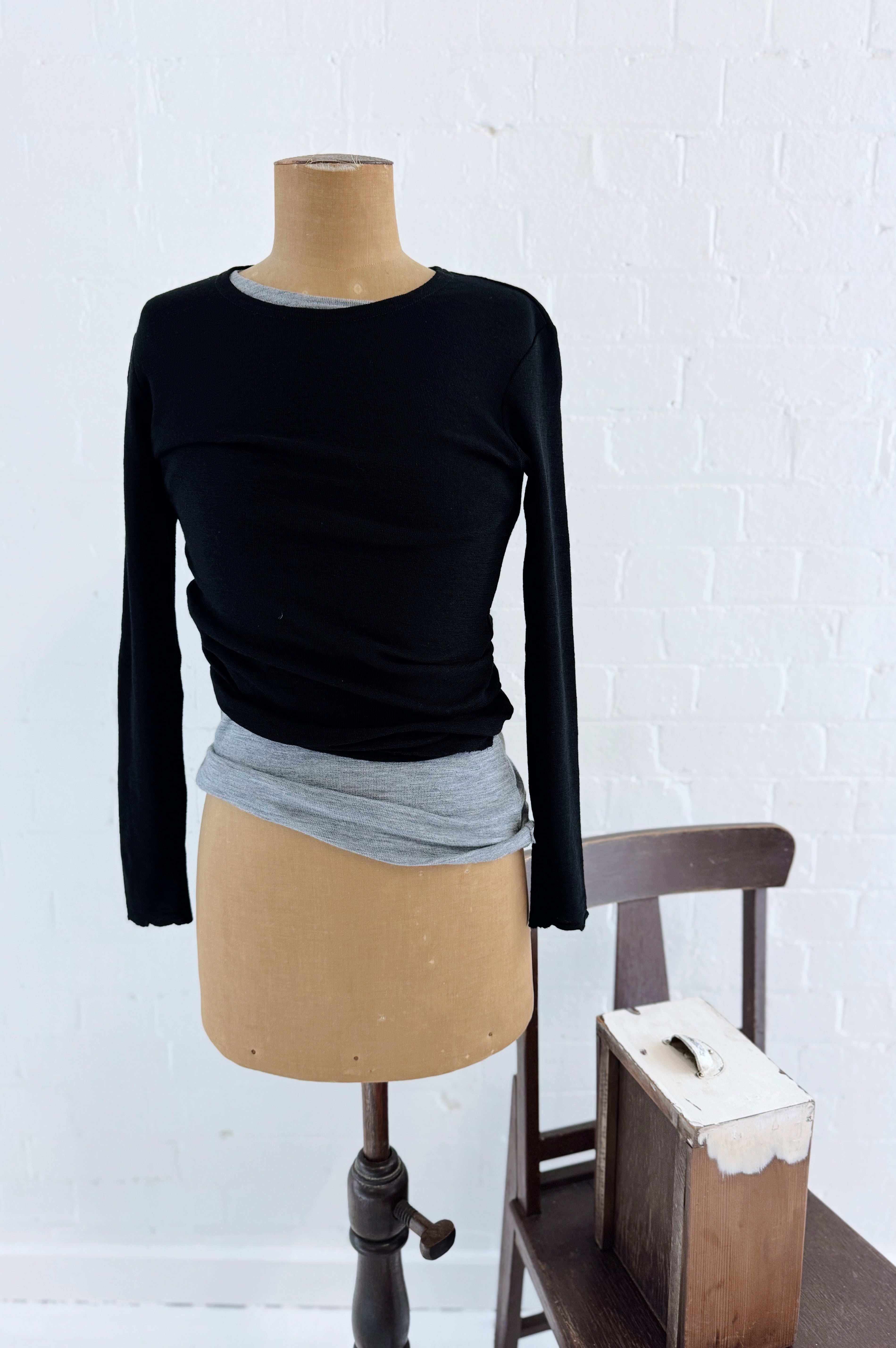 Merino Crew Neck | Black