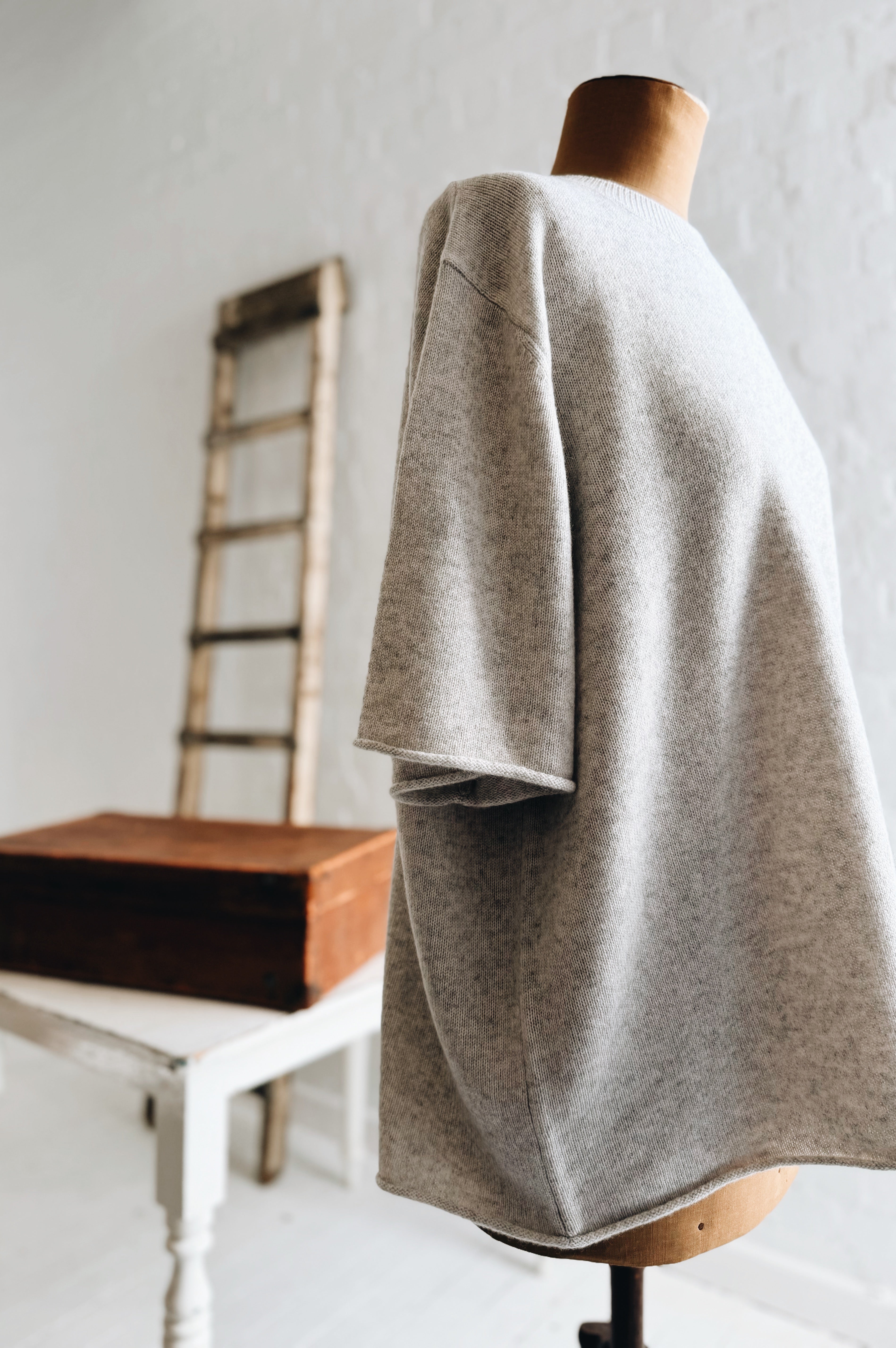 Aleger | Cashmere Blend Super Big T | Polar Grey