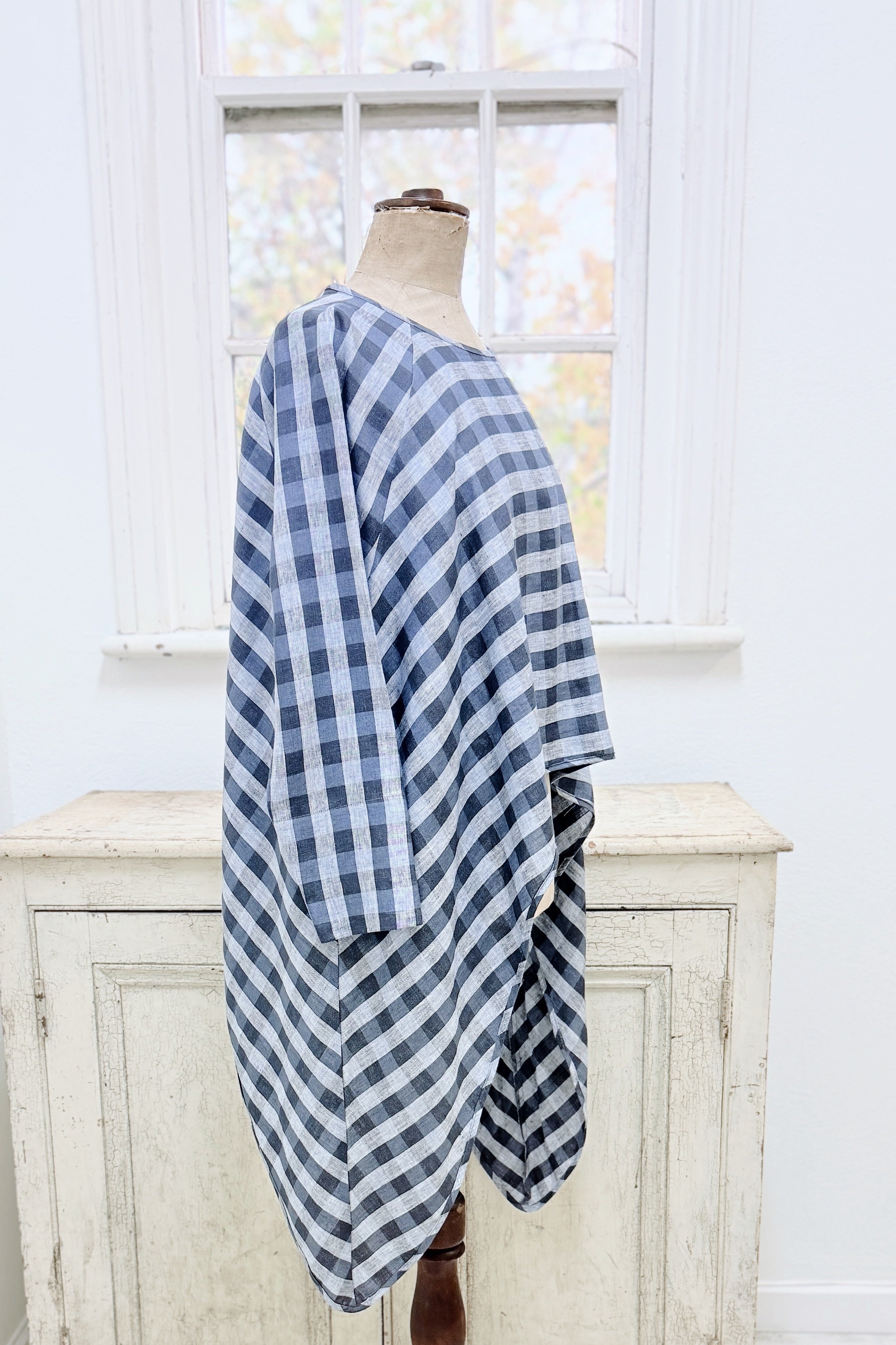 GW | Emili Top | Blue Mirage Check | S