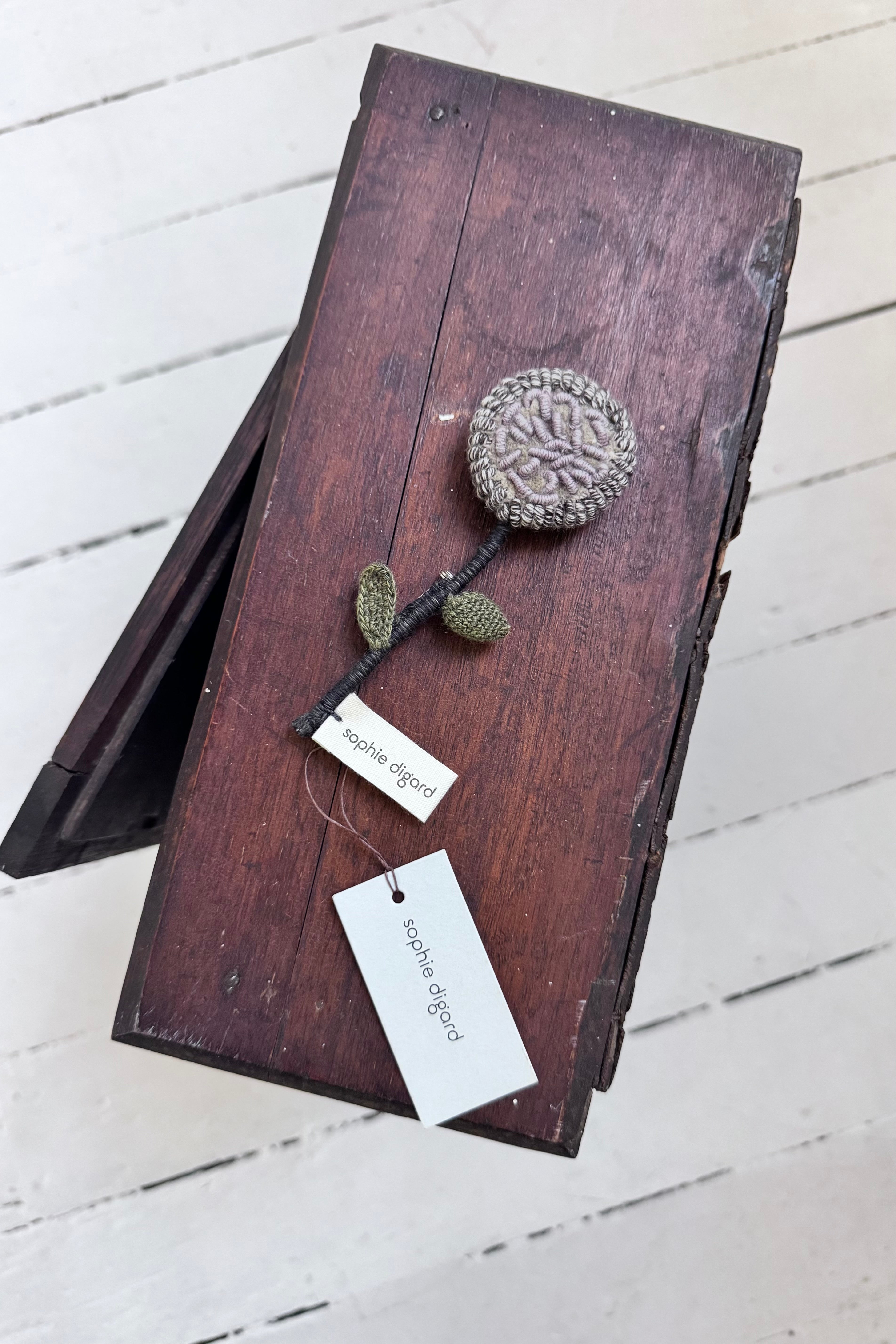 Sophie Digard | Single Stem Flower Brooch | Poppy