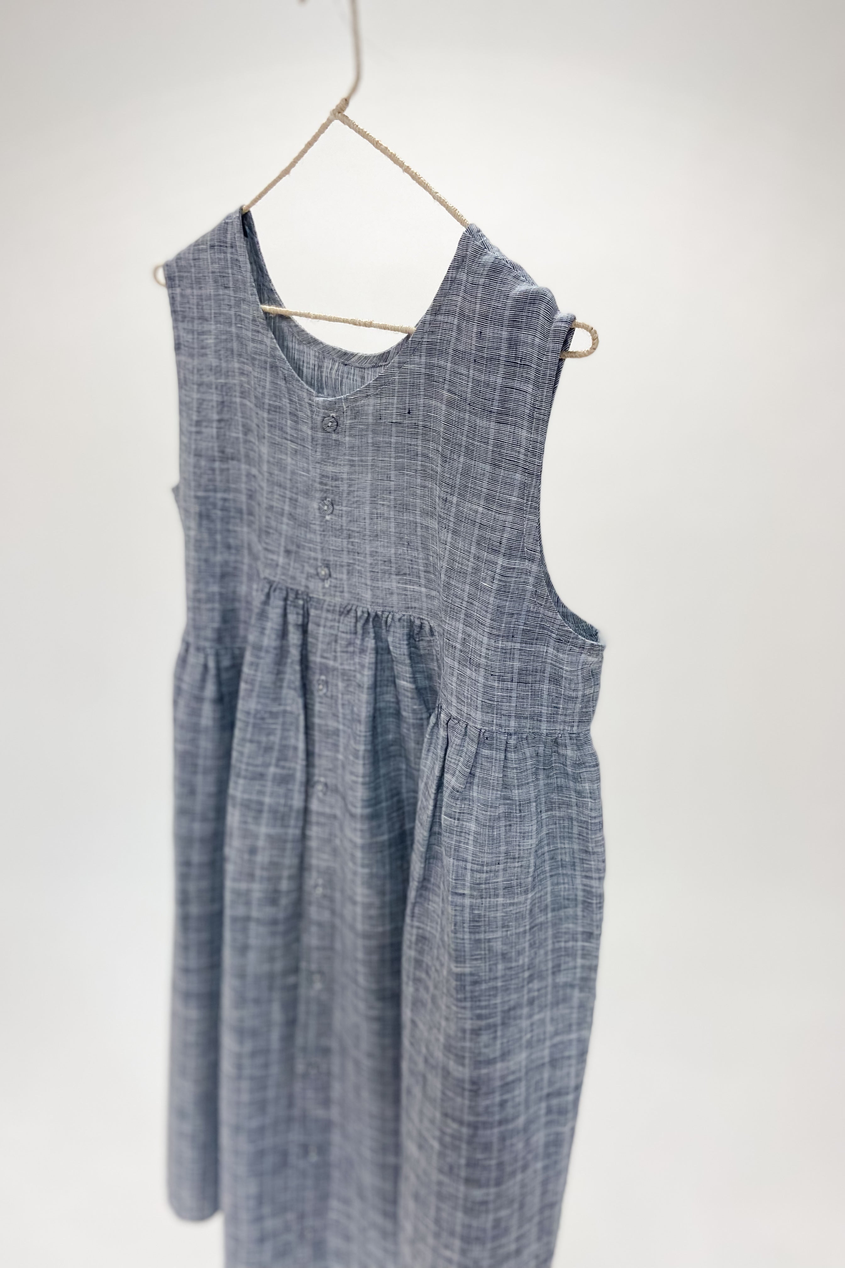 GW | Lotus Dress | Mottled Bluestone | L