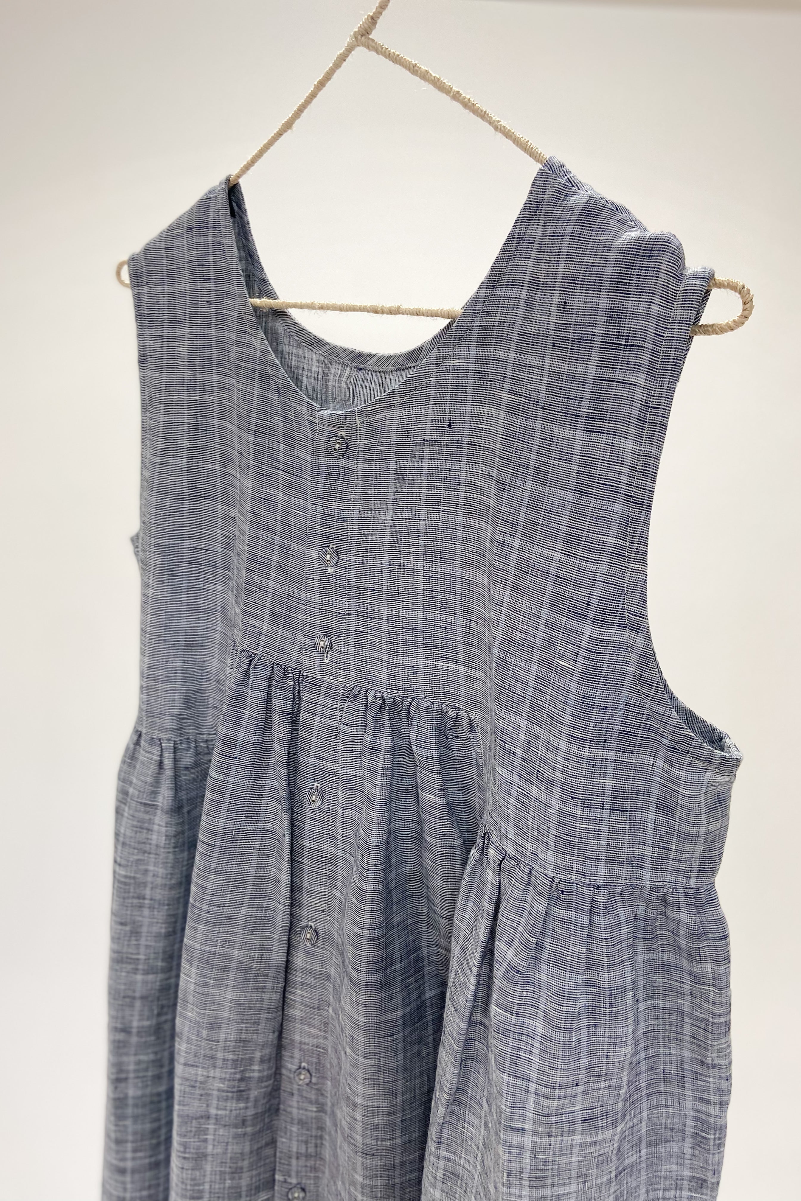 GW | Lotus Dress | Mottled Bluestone | L