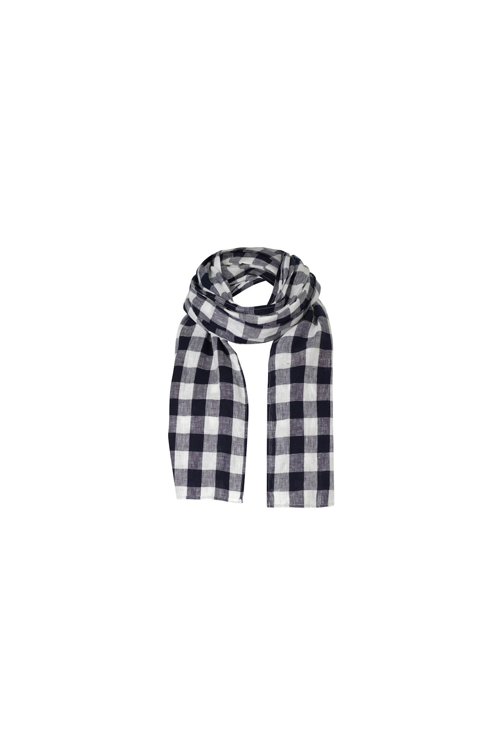 Obi Scarf | Navy Gingham