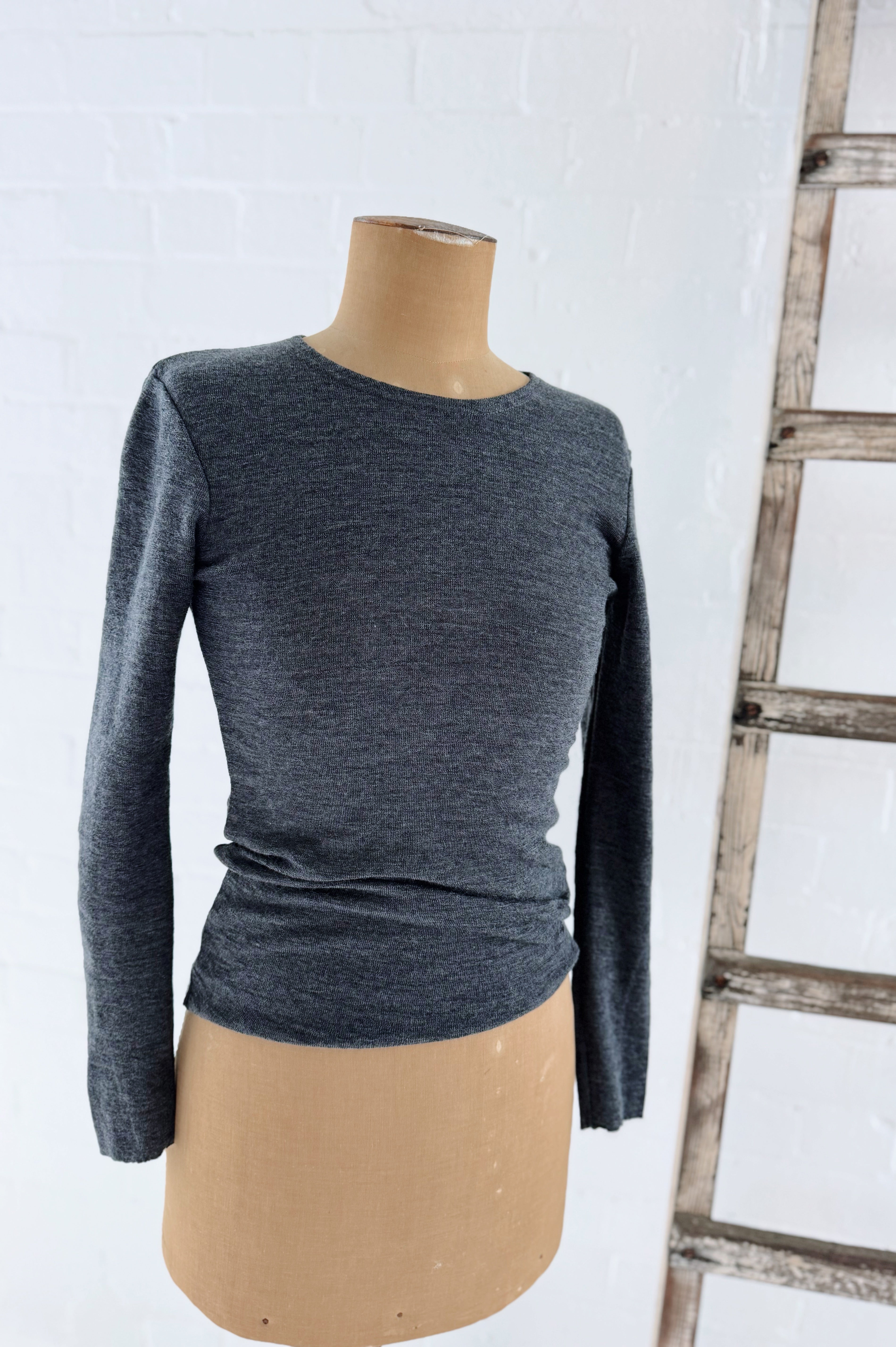Merino Crew Neck | Anthracite Melange