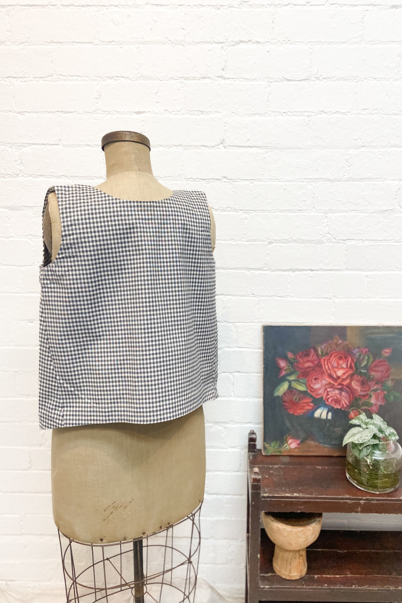 GW | Lilli Top | Smokey Blue Check | XS