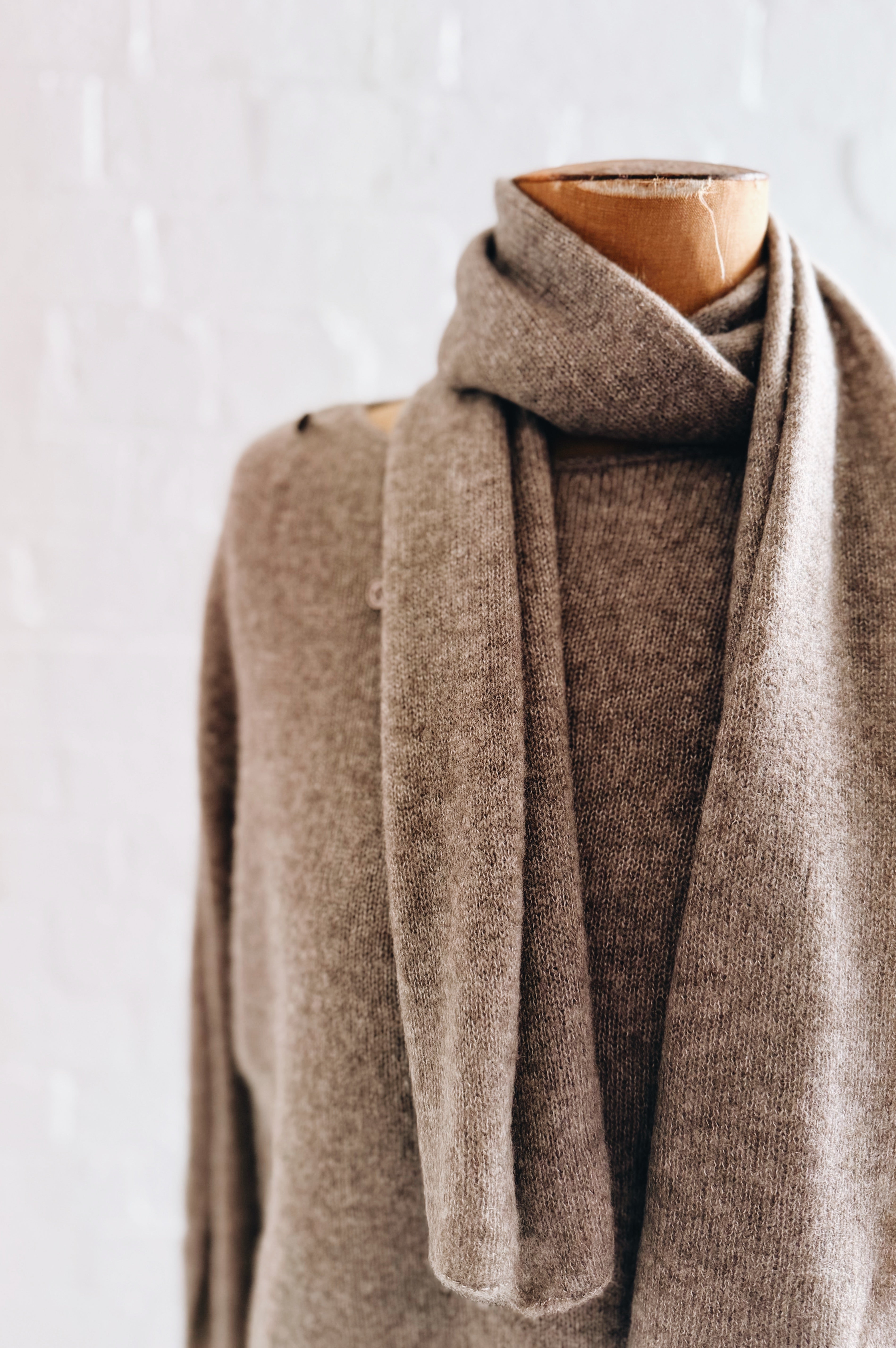 Aleger | Clouded Silk Wrap Top | Beaver