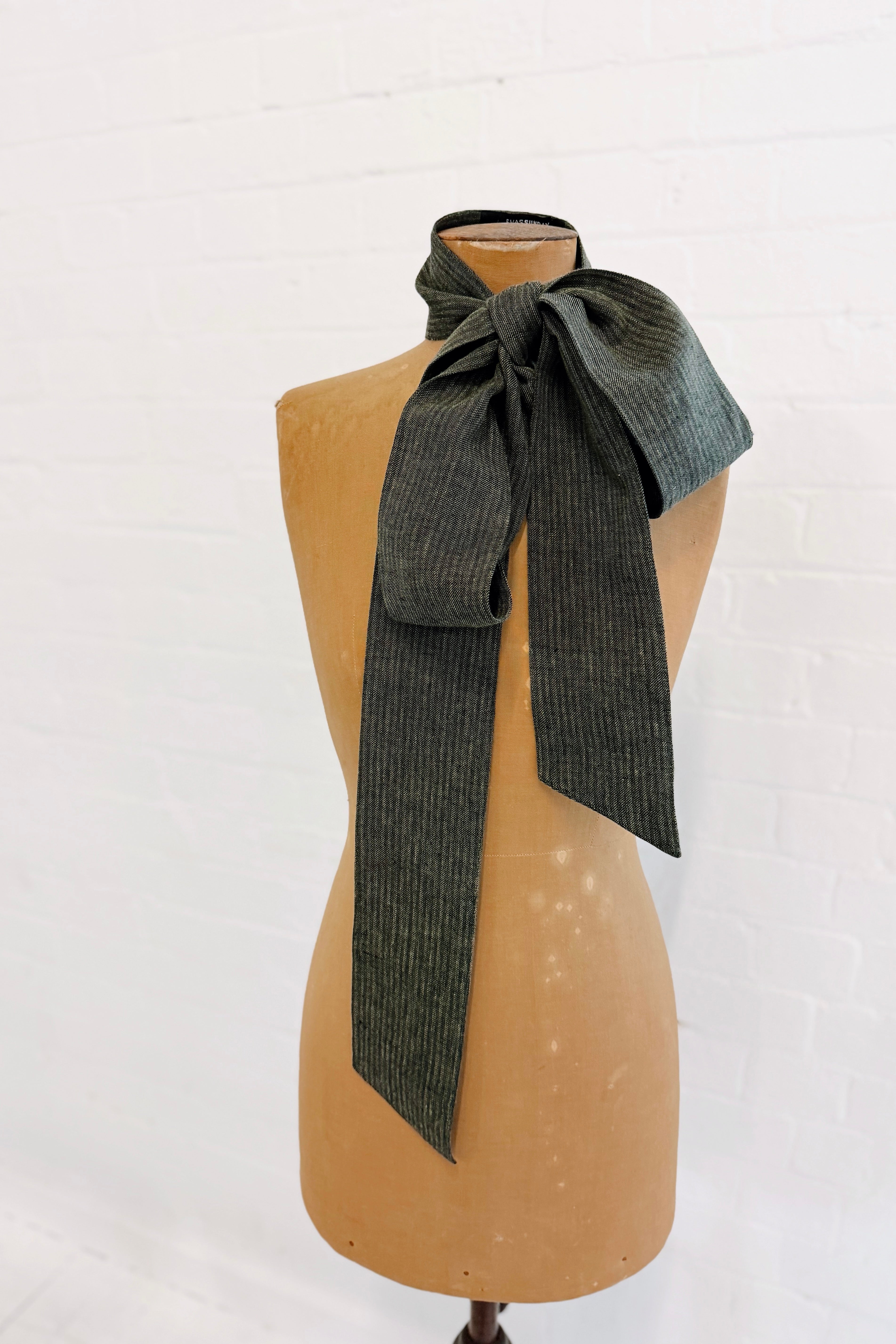 Tie Belt | Olive Stripe