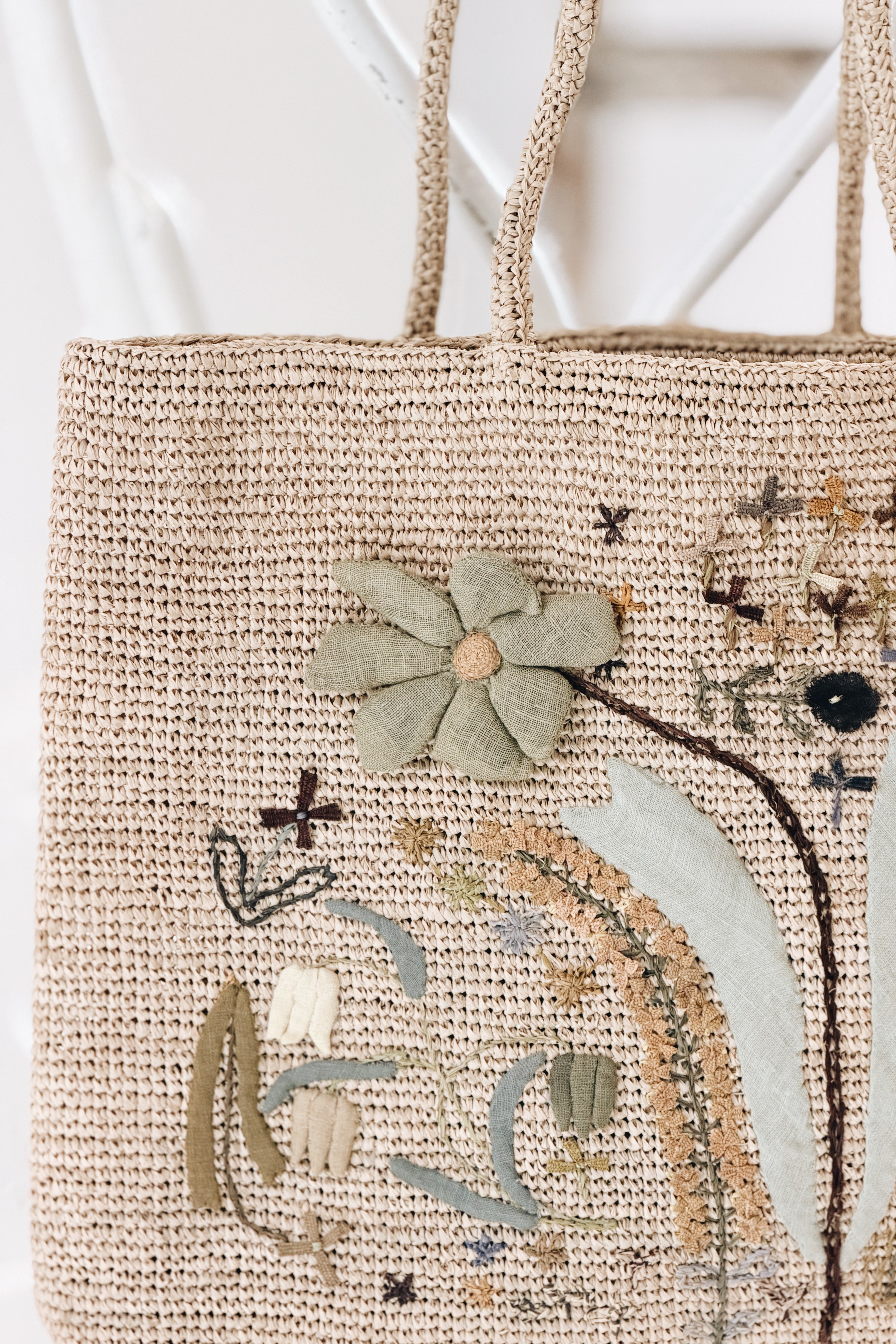 Sophie Digard | Floral Raffia Bag | Becca