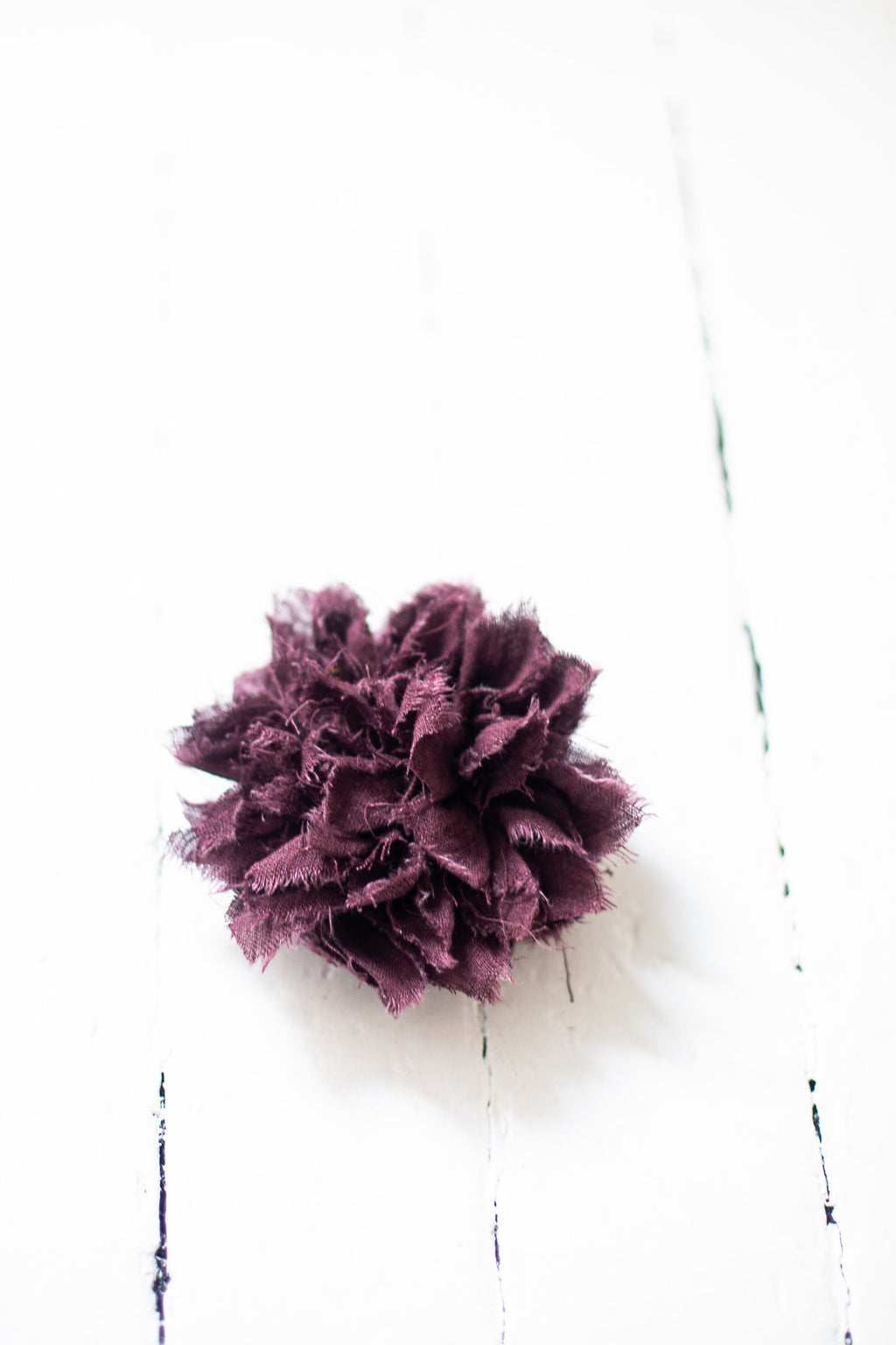 Fabric Flower Brooch | Merlot