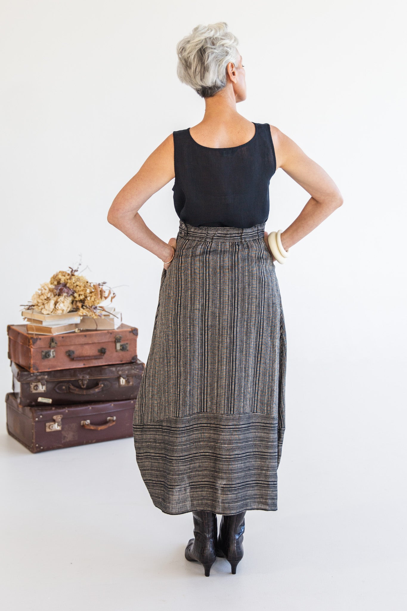 Eadie Skirt | Raven Stripe