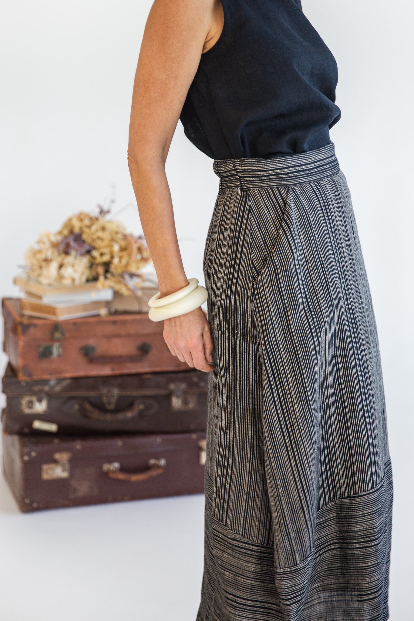 Eadie Skirt | Raven Stripe