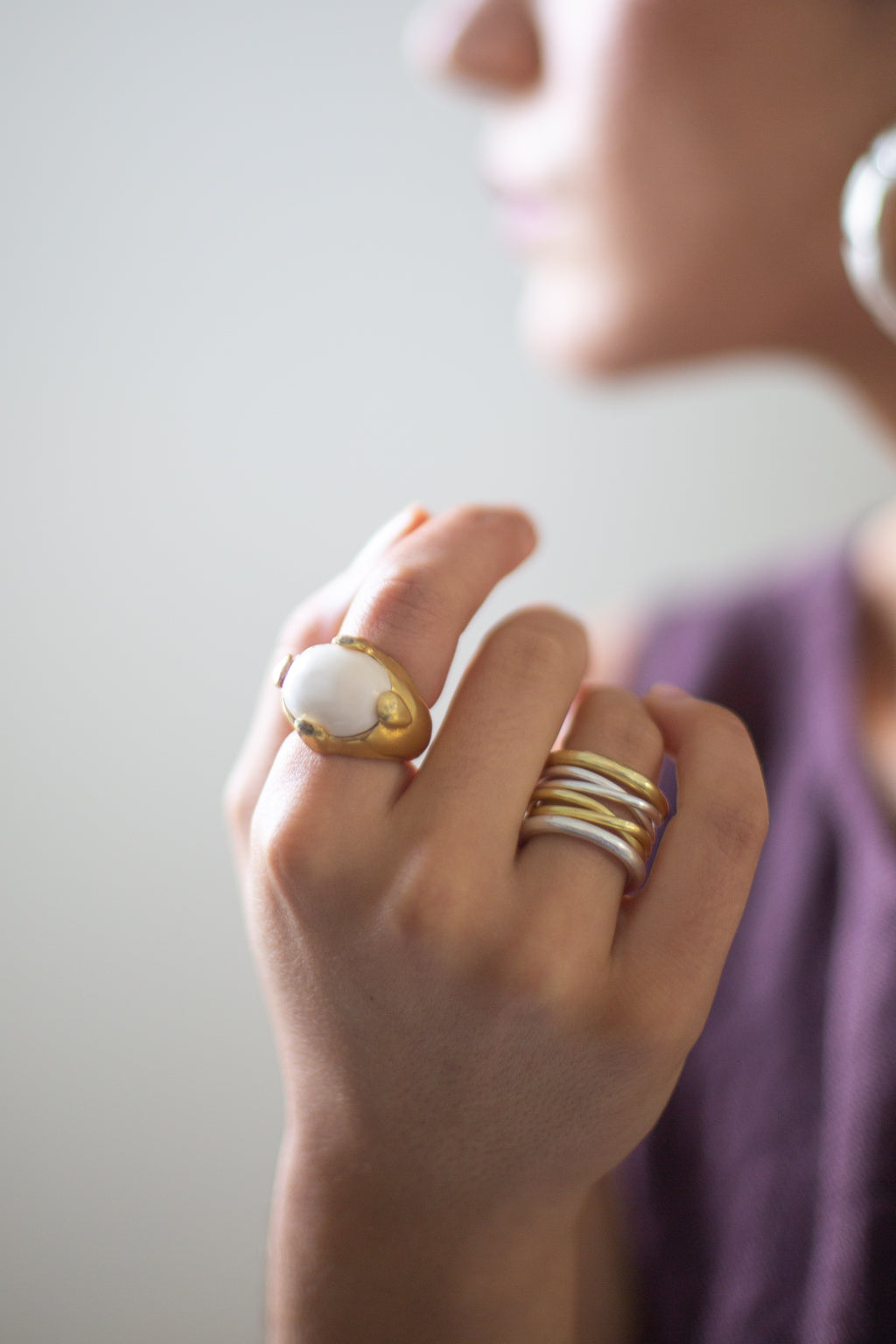 EWA Tribal | Big Bone Ring | Gold