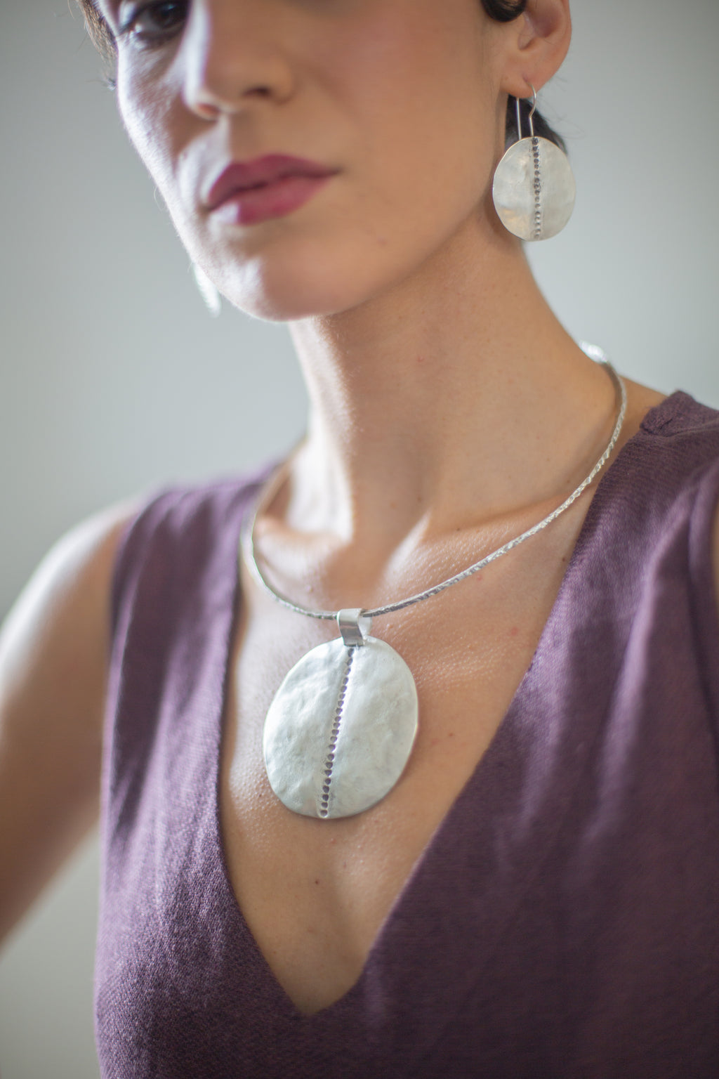 EWA Tribal | Ihu Pendant & Choker  | Silver