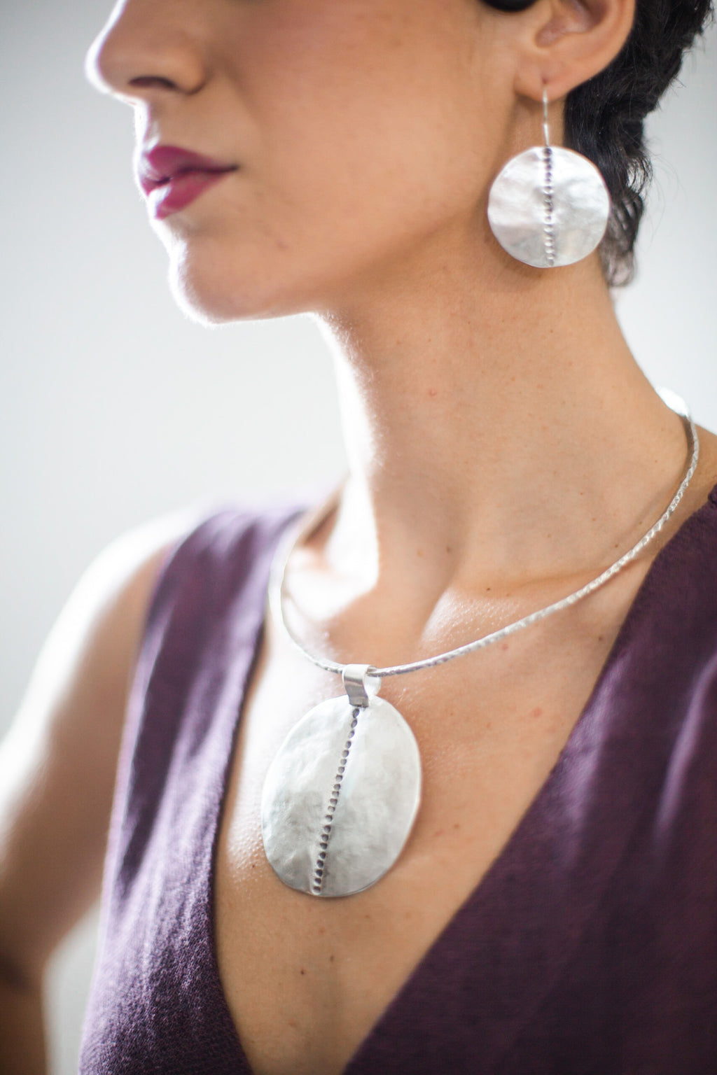 EWA Tribal | Ihu Pendant & Choker  | Silver