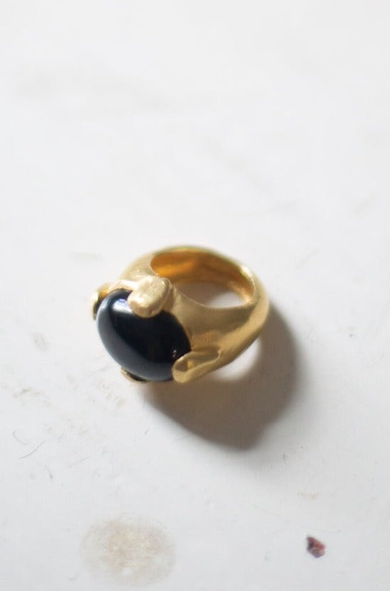 EWA Tribal | Onyx Ring | Gold