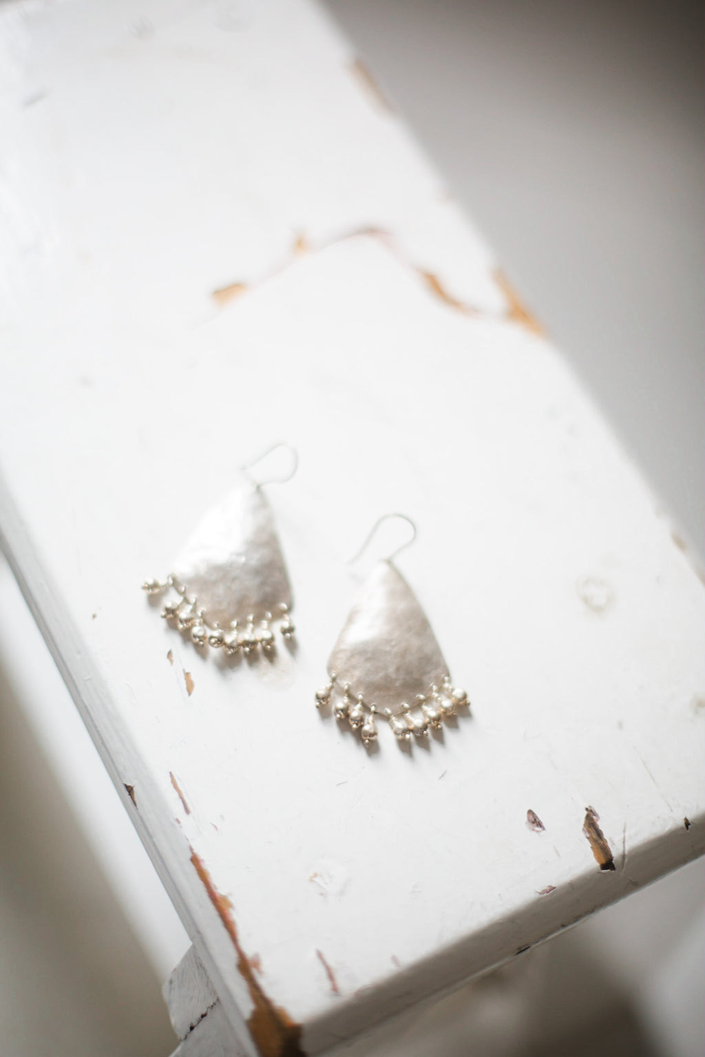 EWA Tribal | Kerema Beaded Earrings | Silver