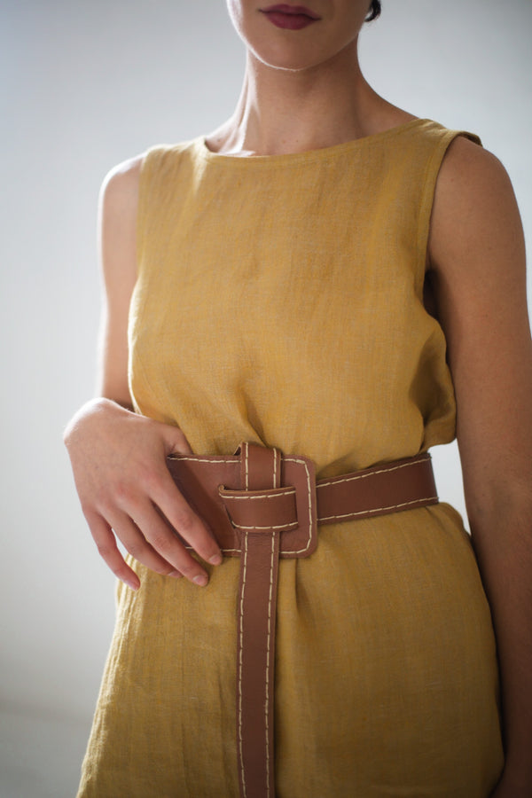 EWA Leather | Tan Wrap Belt