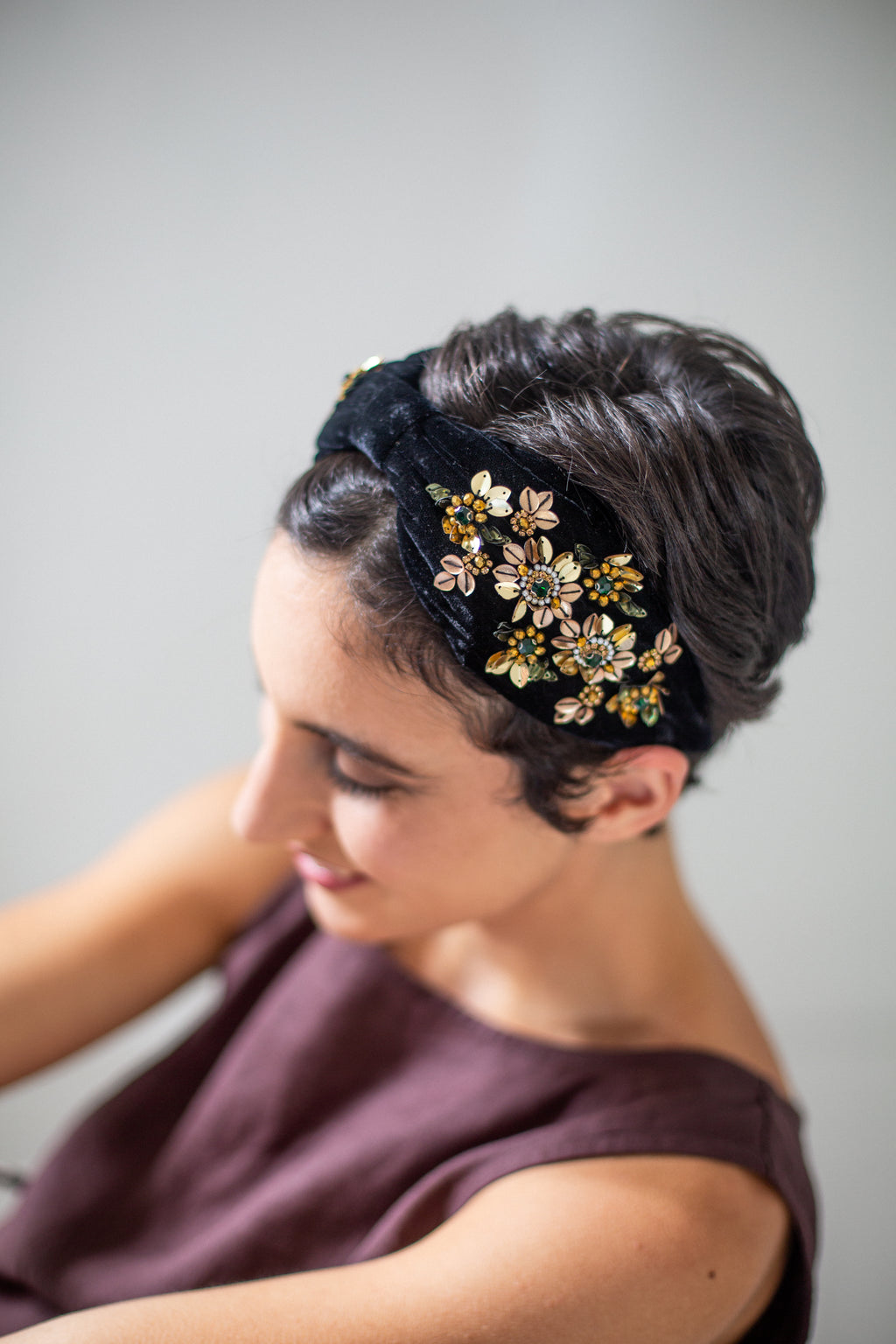 Hard Embroidered Headband | Harper
