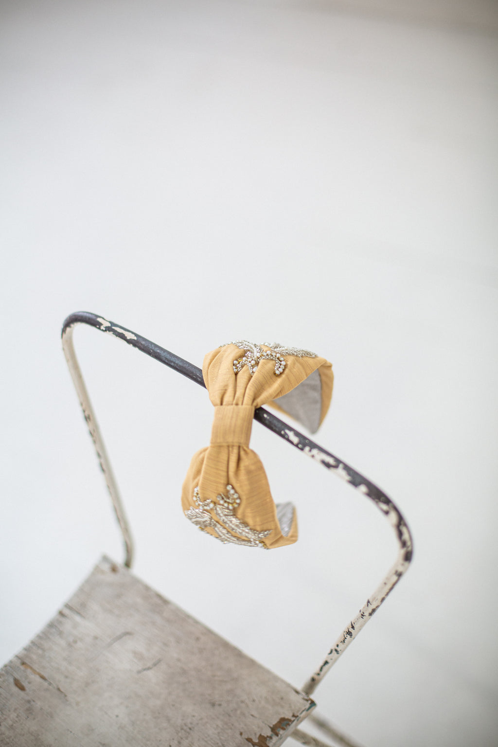 Hard Embroidered Headband | Ginger