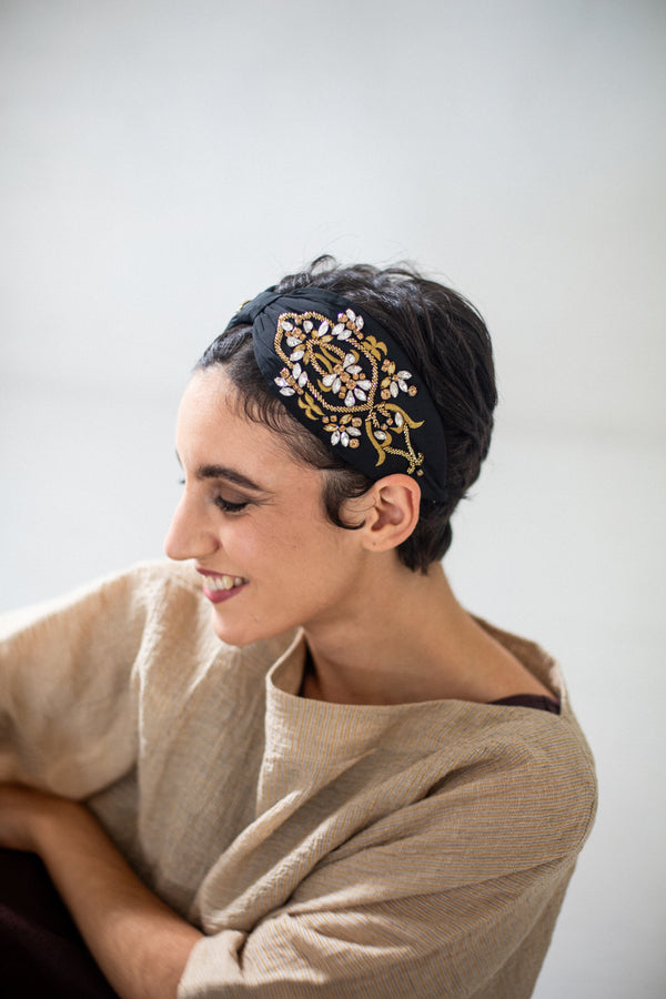 Hard Embroidered Headband | Arla