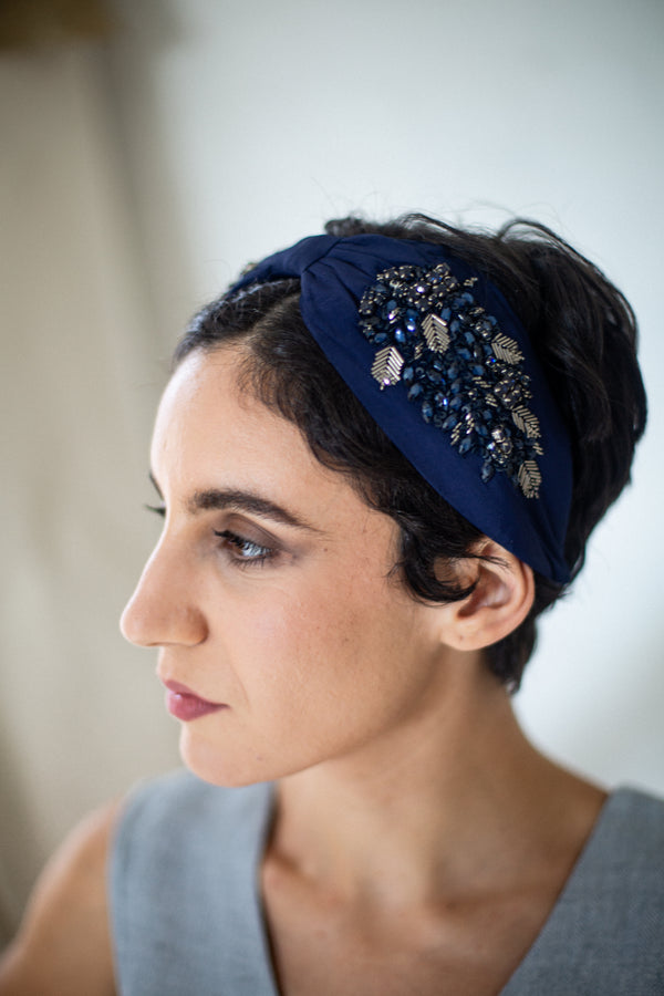 Hard Embroidered Headband | Nina