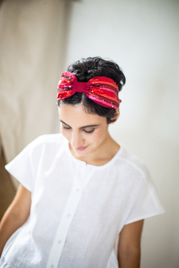 Hard Embroidered Headband | Madeline