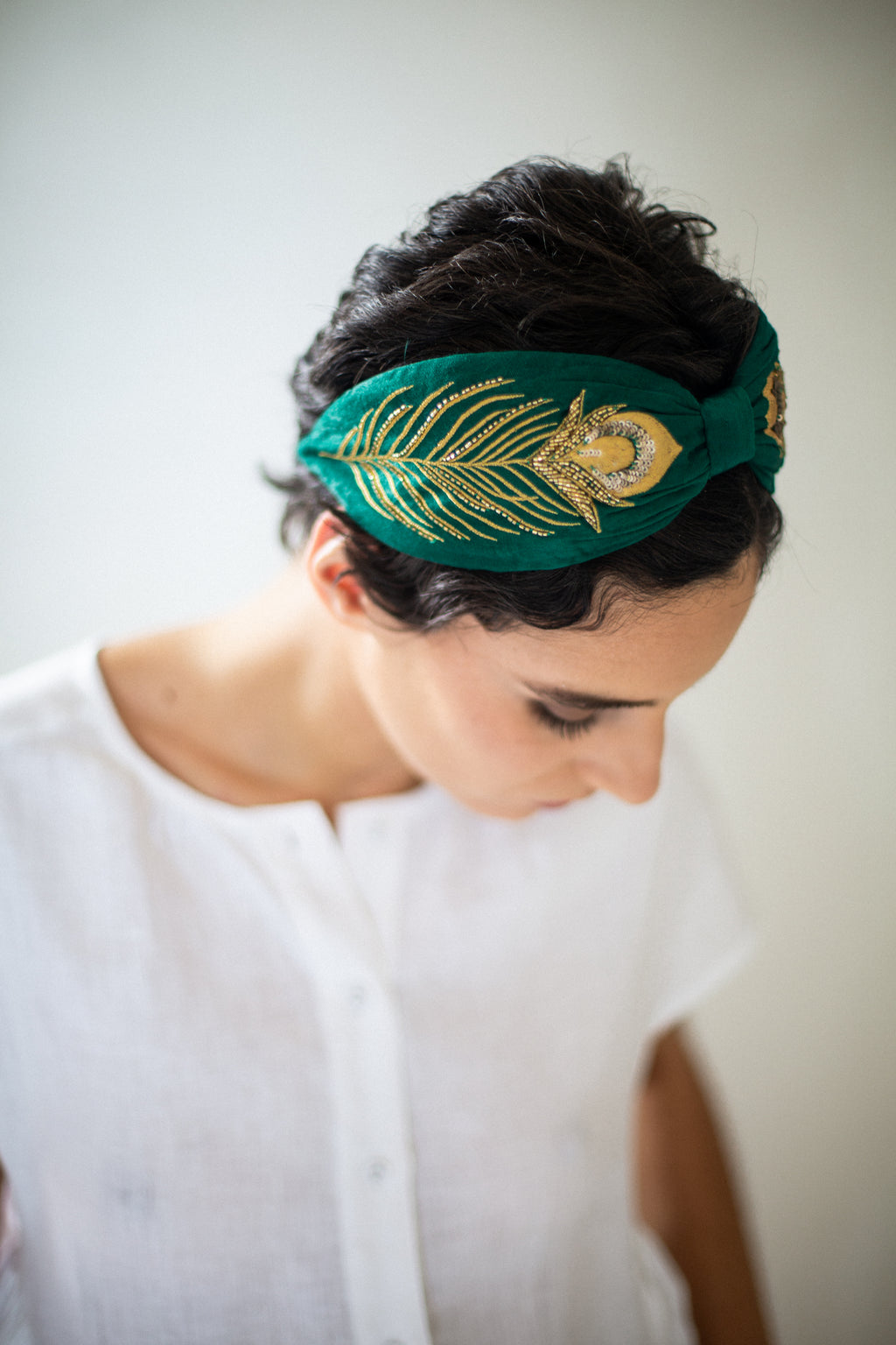 Hard Embroidered Headband | Pia