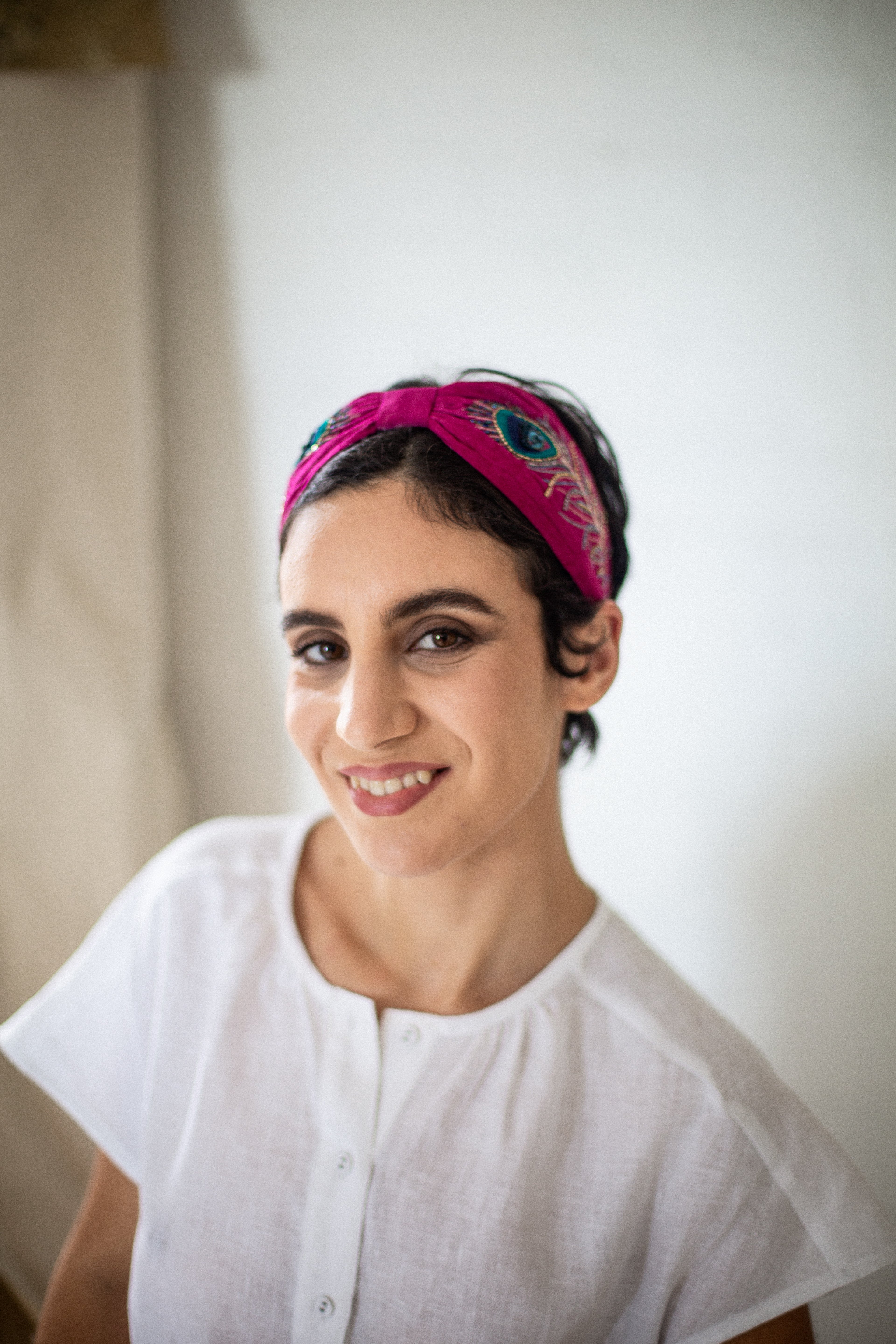 Hard Embroidered Headband | Florence