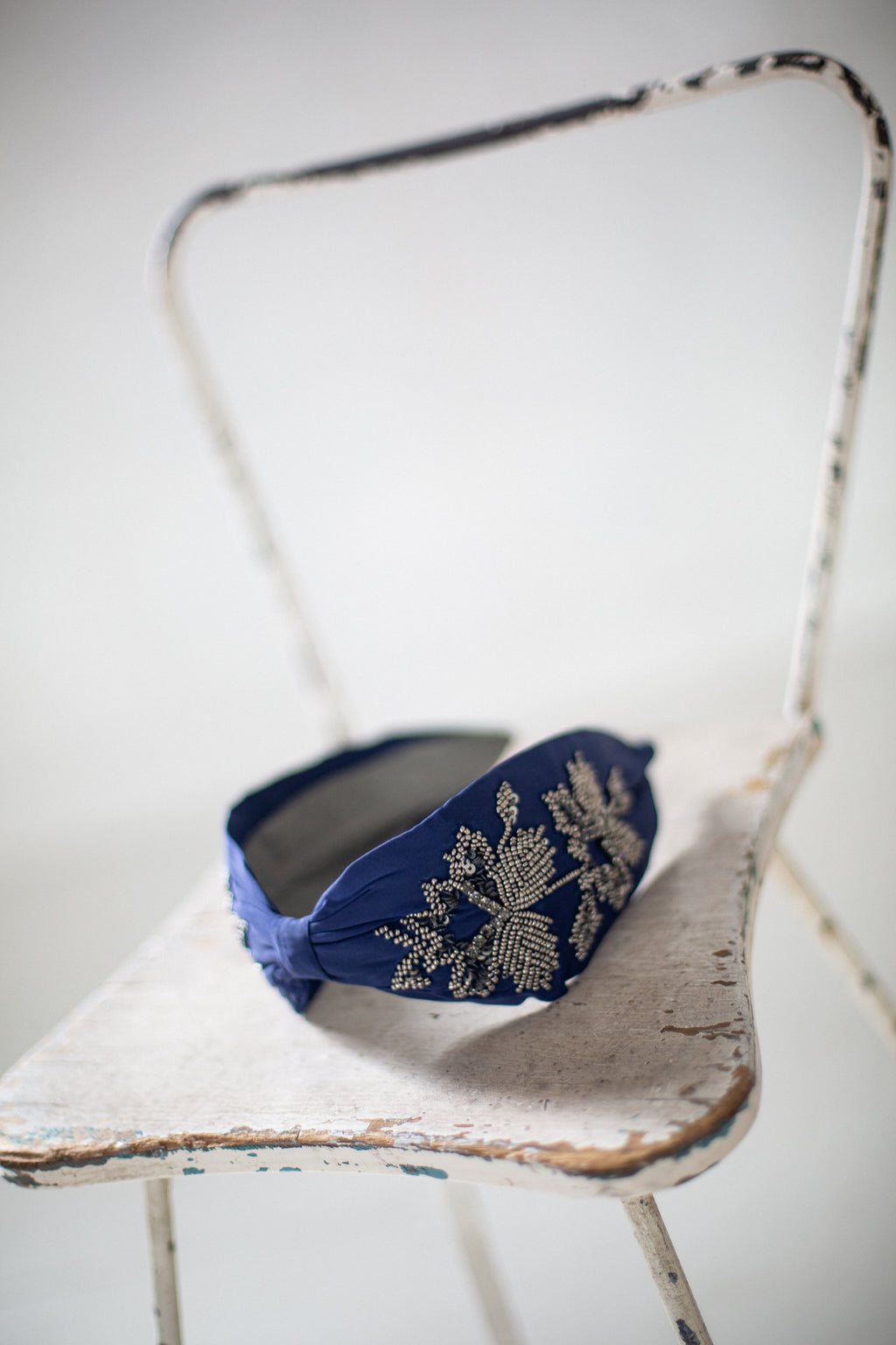Hard Embroidered Headband | Hazel