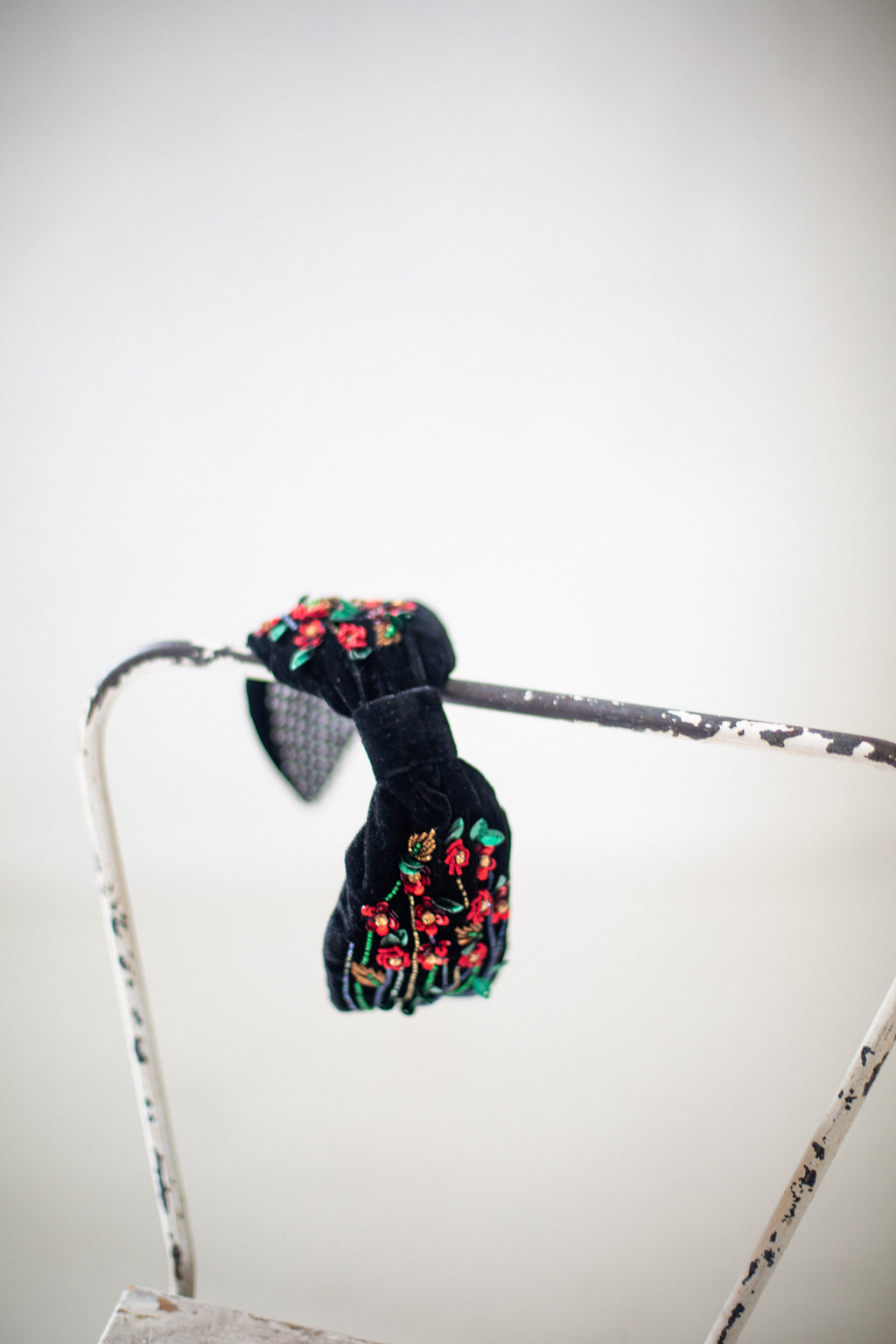 Hard Embroidered Headband | Rose