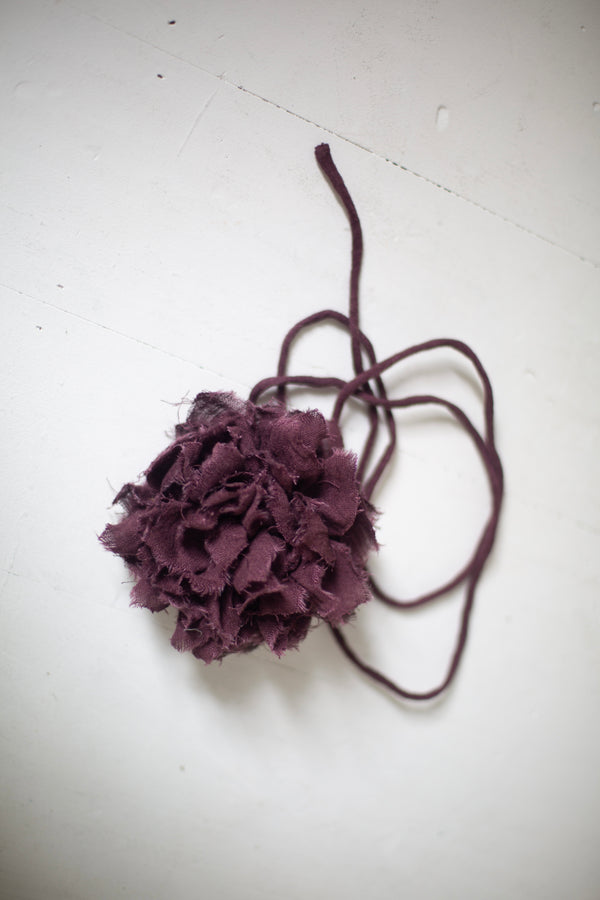 Fabric Flower Roule | Merlot