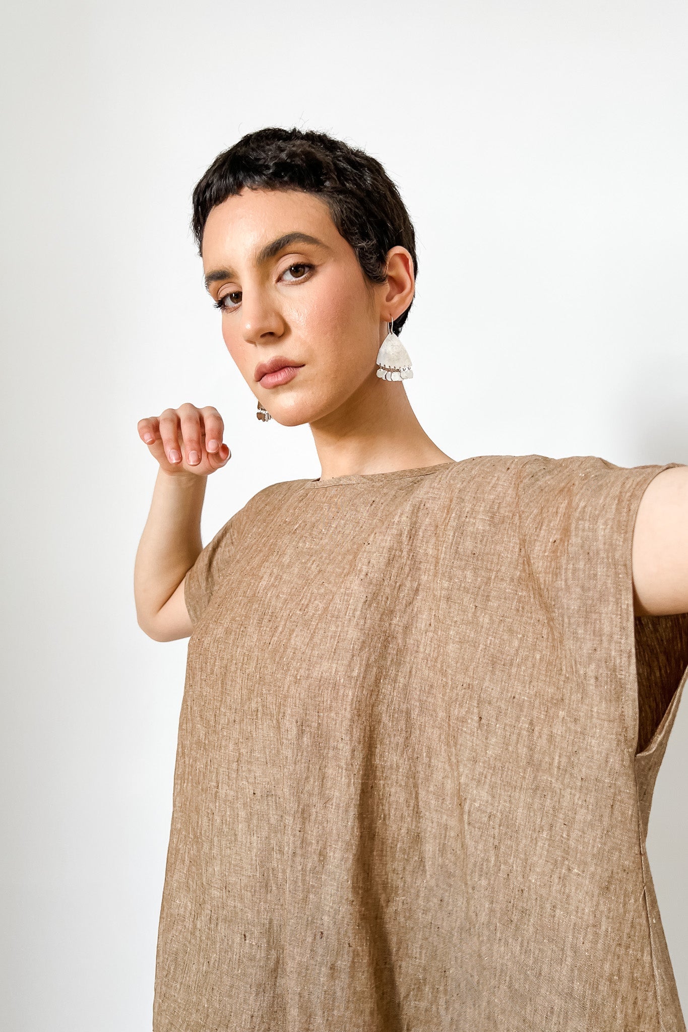 EWA Tribal | Large Biak Earrings | Silver