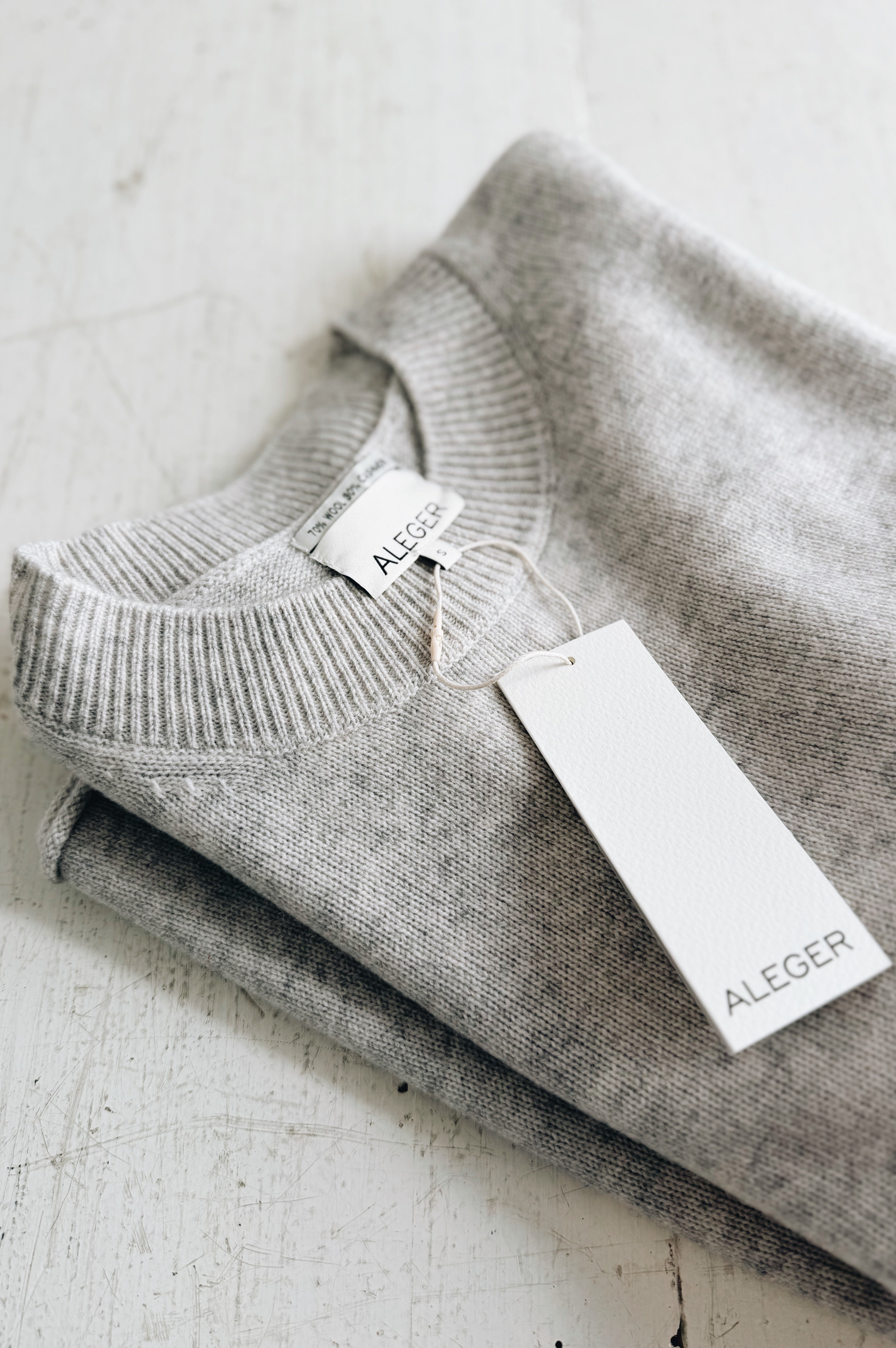 Aleger | Cashmere Blend Super Big T | Polar Grey