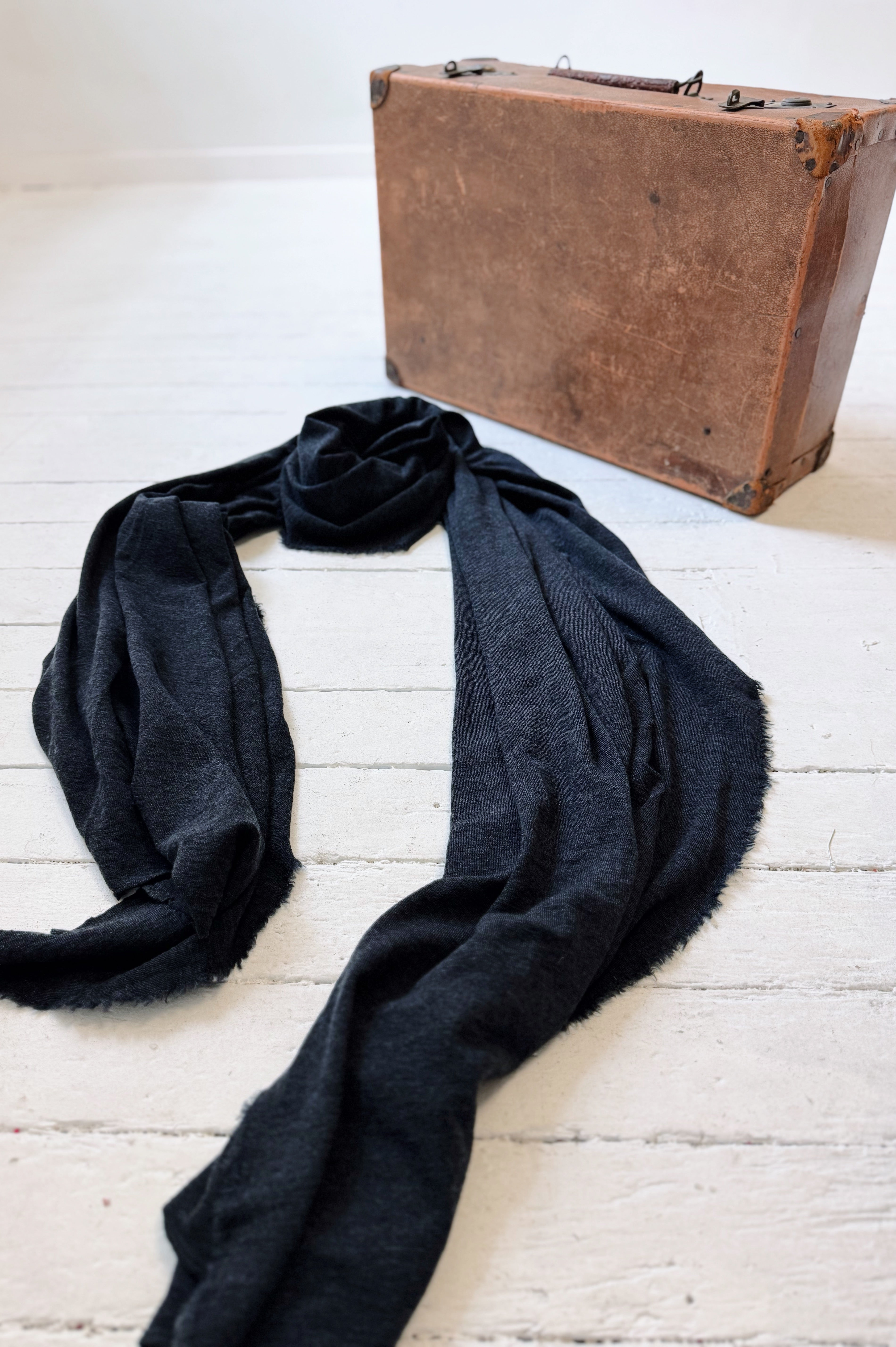 Merino Scarf | Mid Blue Melange