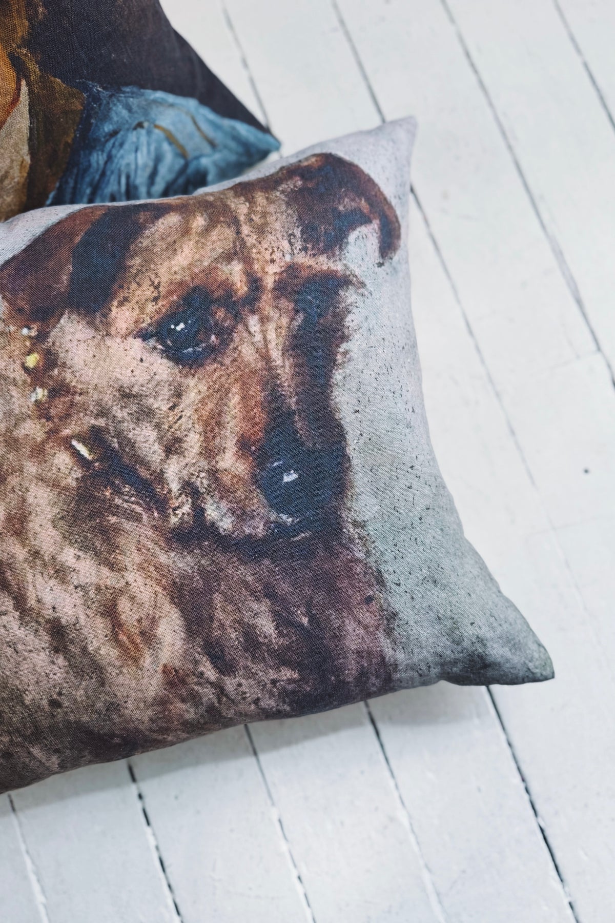 Rabbit Hole | Vintage Print Cushion | Wistful Puppy