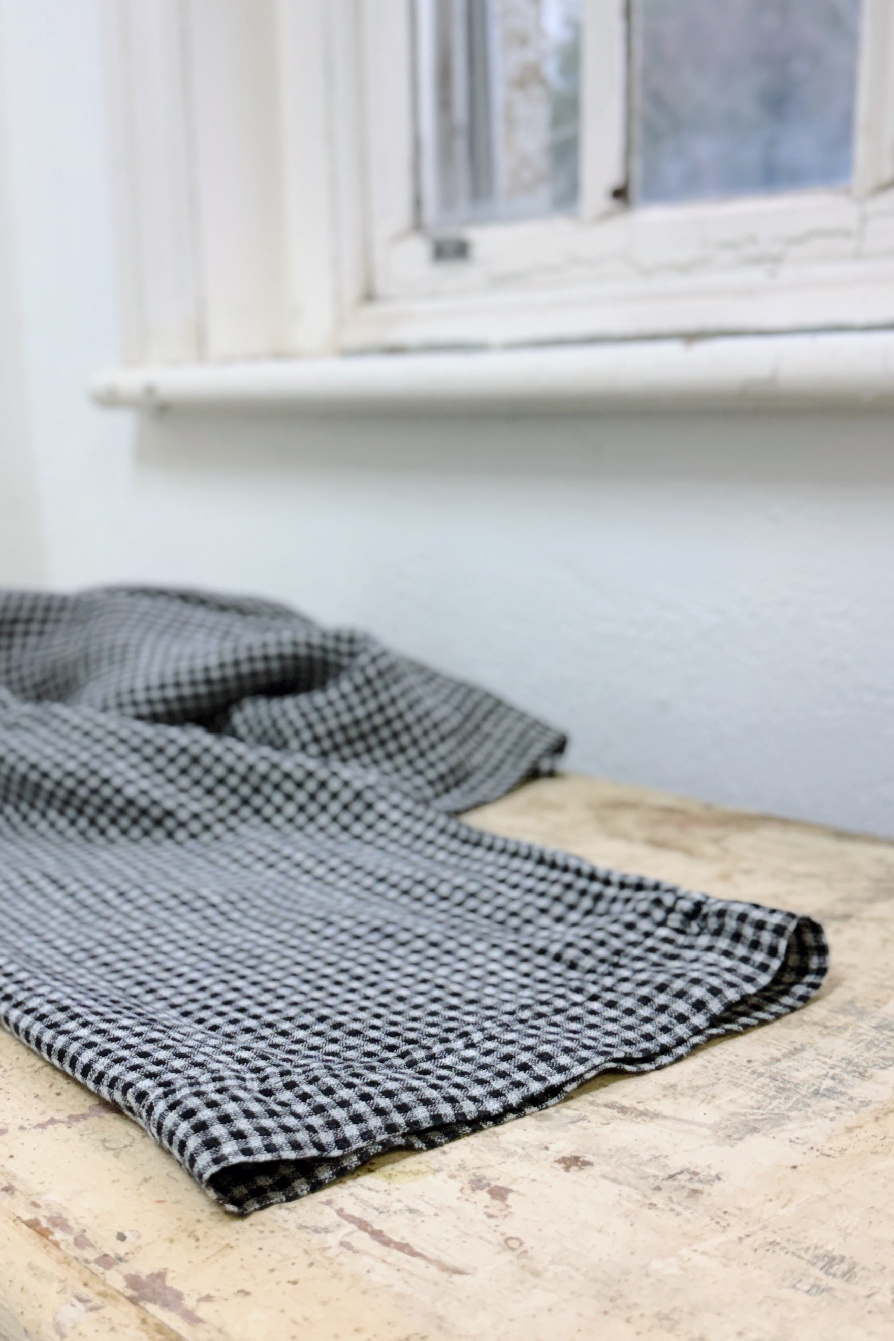 GW | Constance Top | Black Check Gauze | S