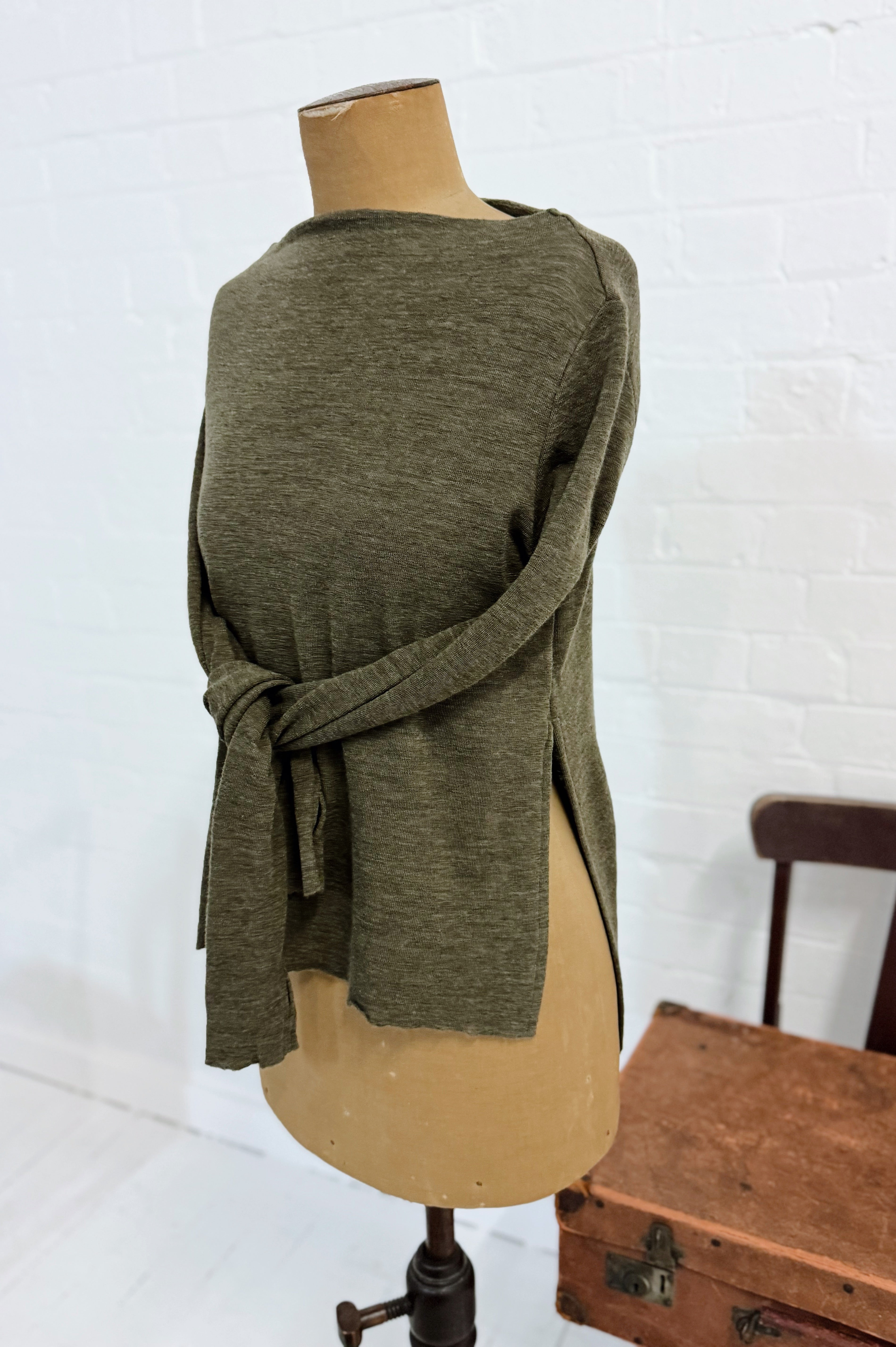 Merino With High Slits | Capers Melange