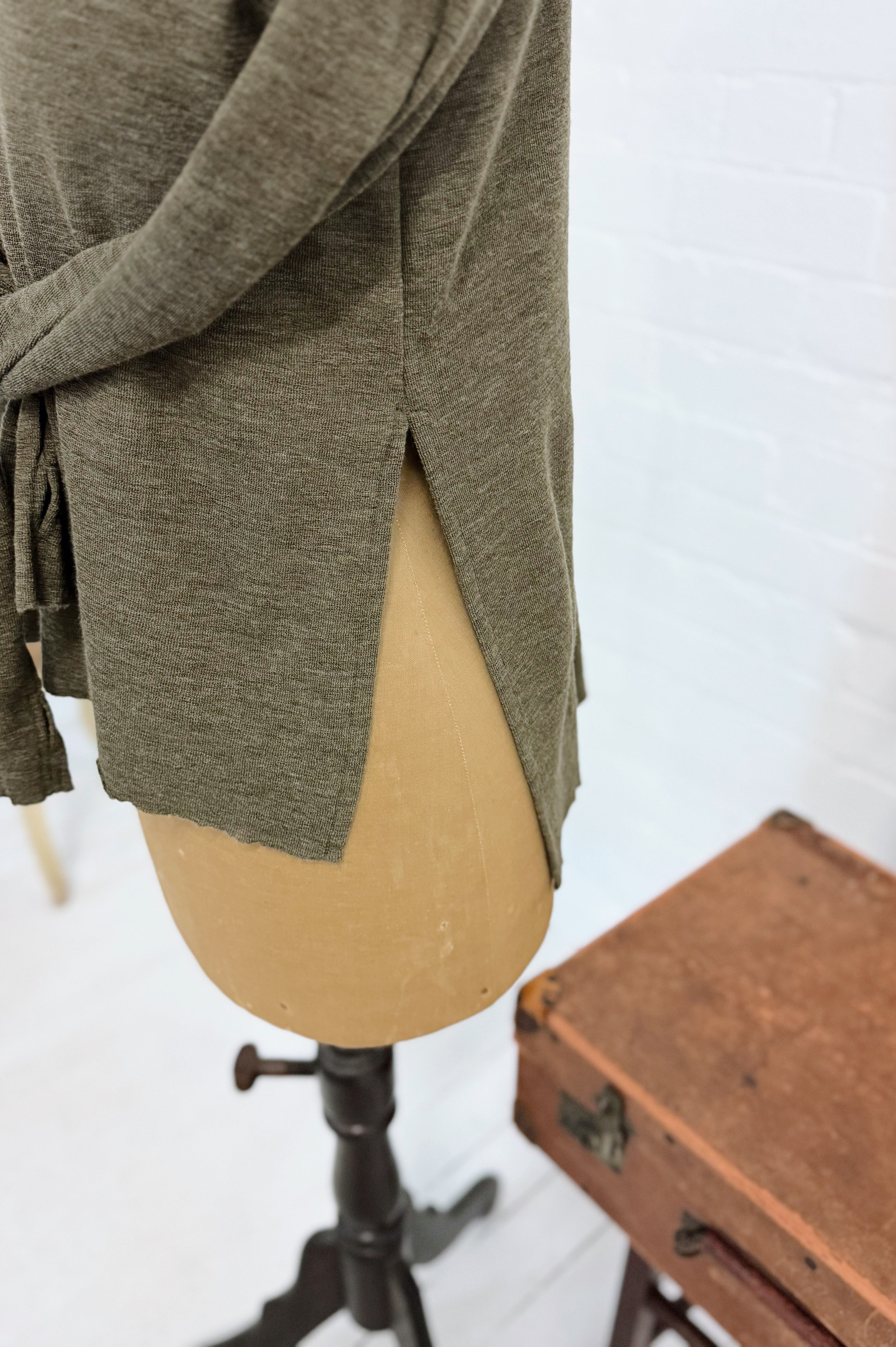 Merino With High Slits | Capers Melange