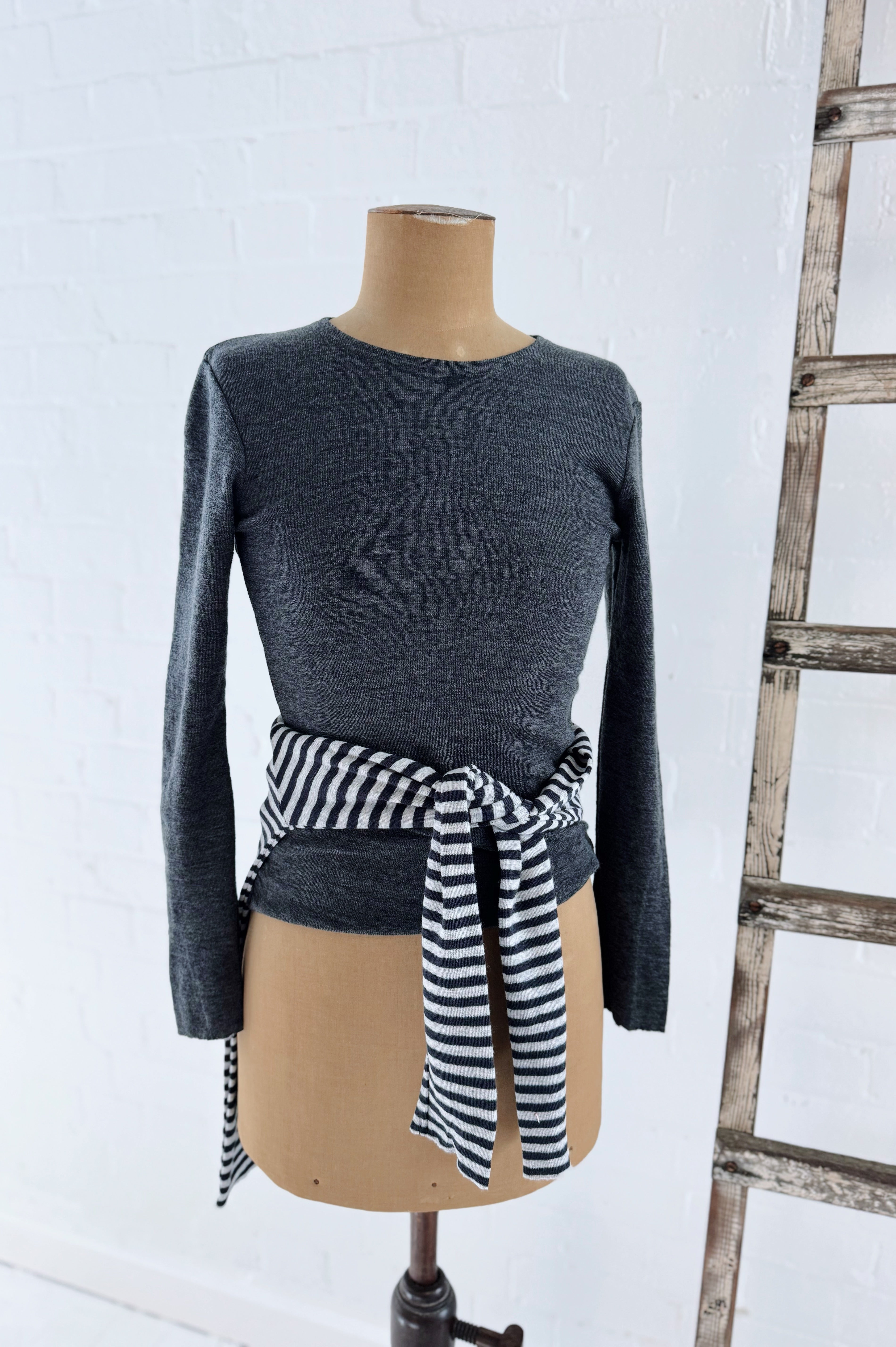 Merino Crew Neck | Anthracite Melange