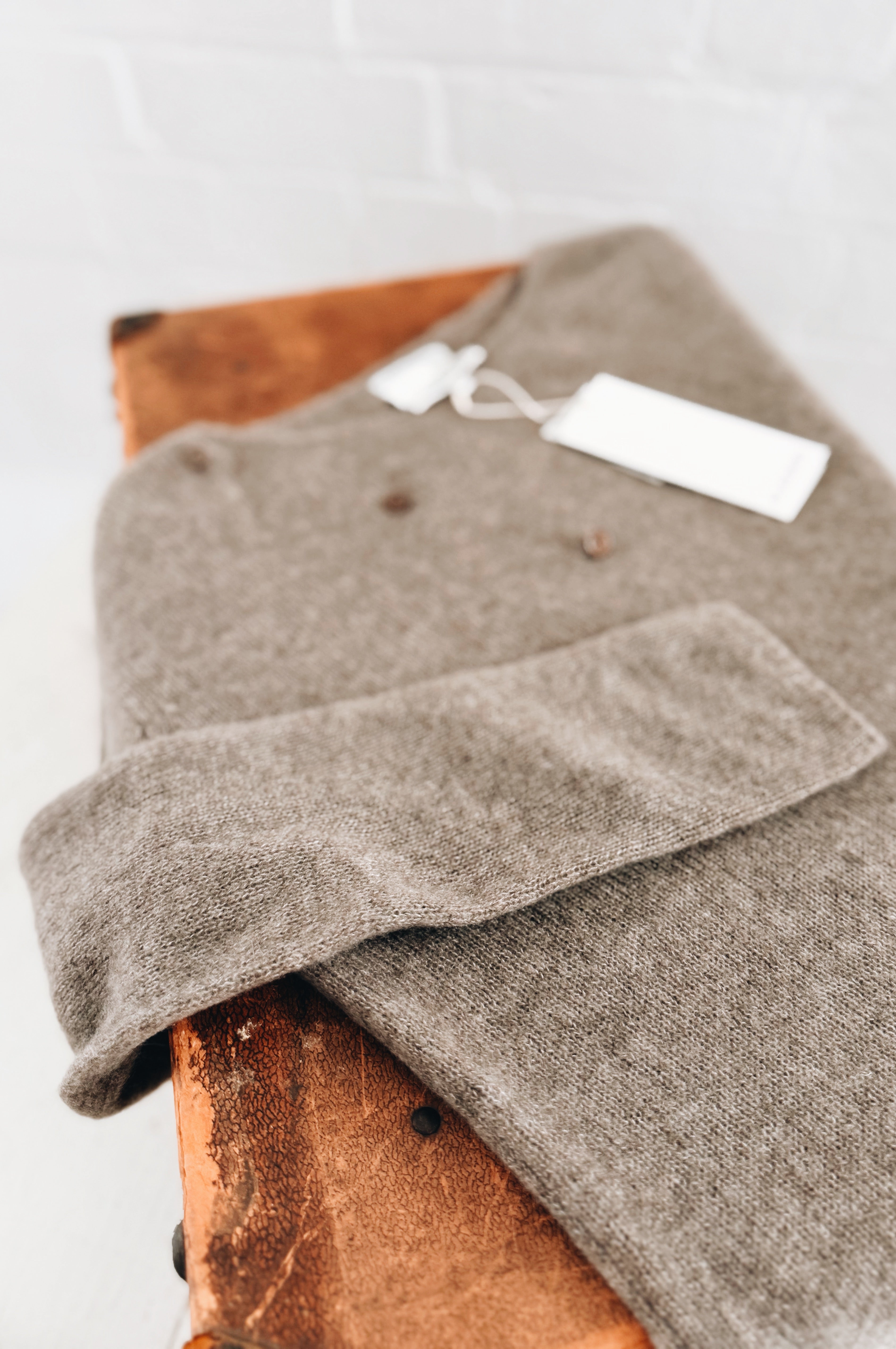 Aleger | Clouded Silk Wrap Top | Beaver