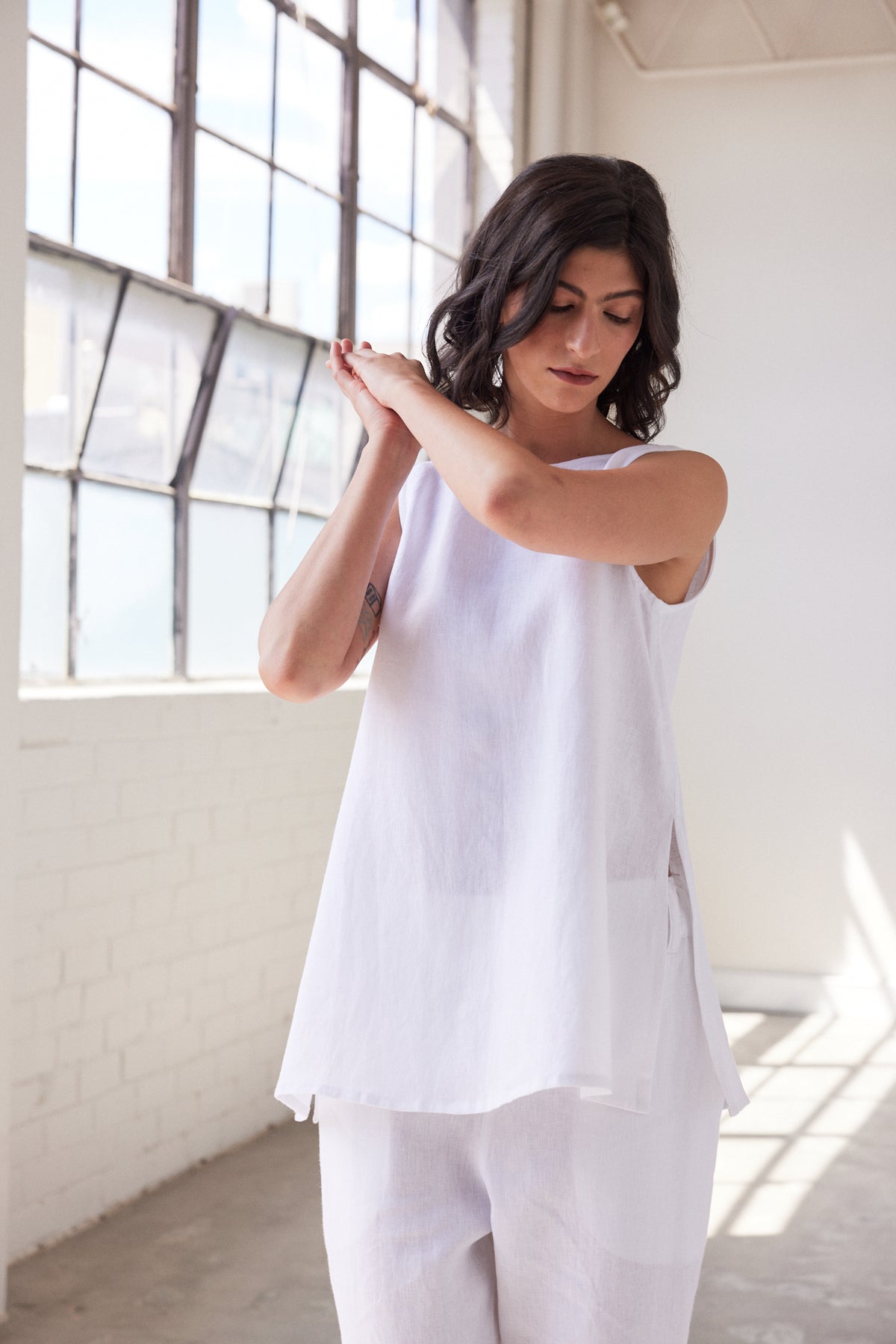 Asher Sleeveless Top | White