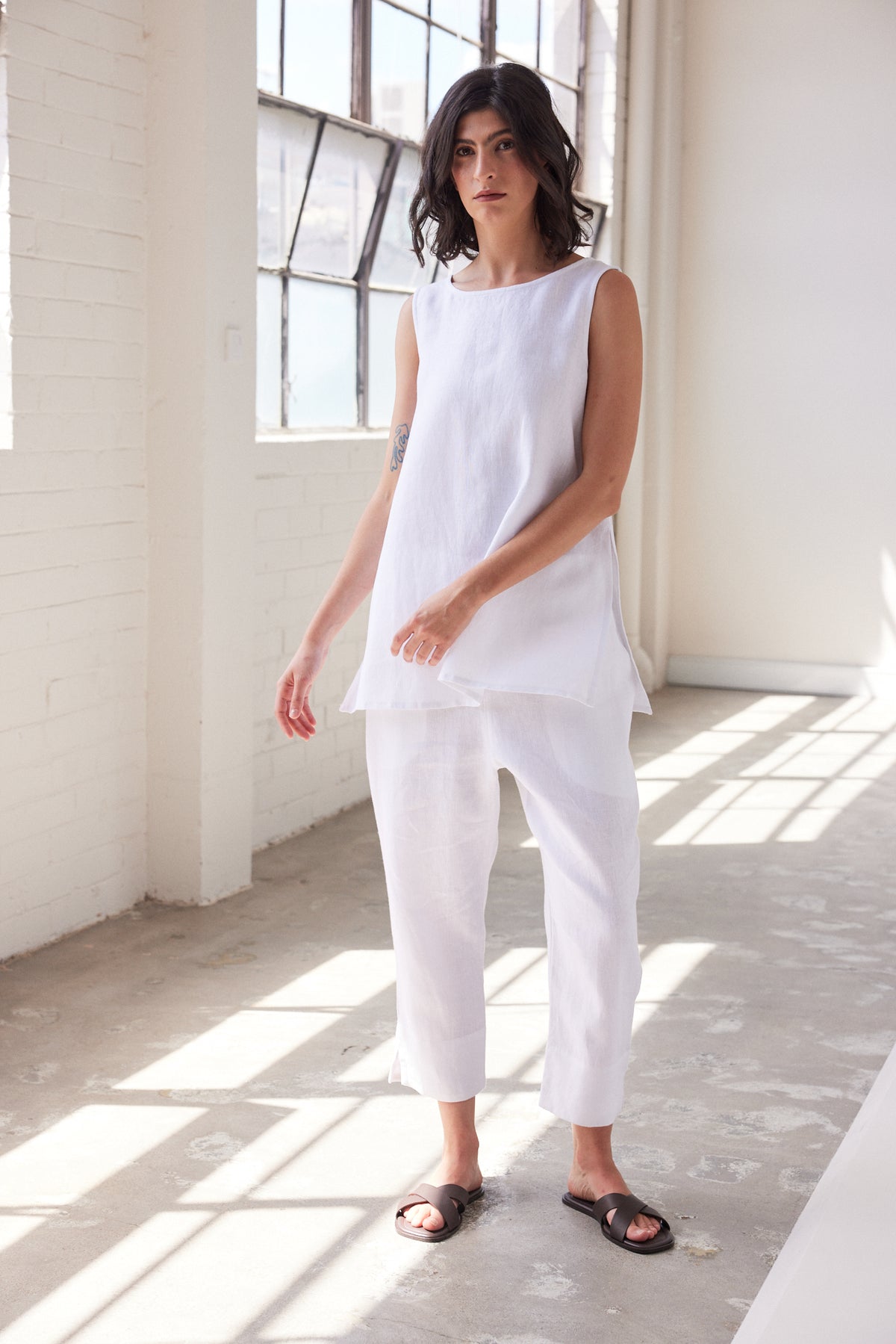 Asher Sleeveless Top | White
