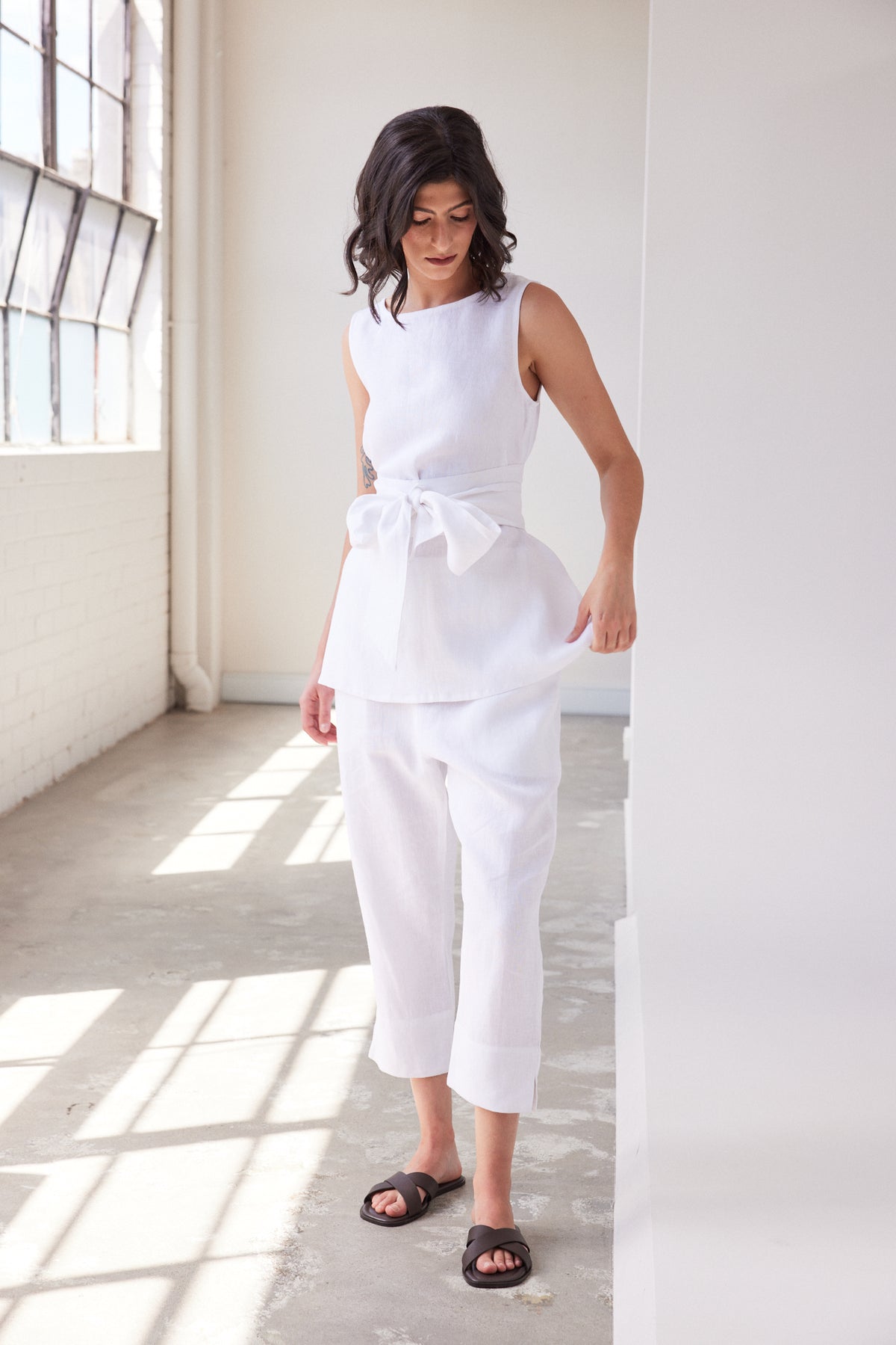 Asher Sleeveless Top | White