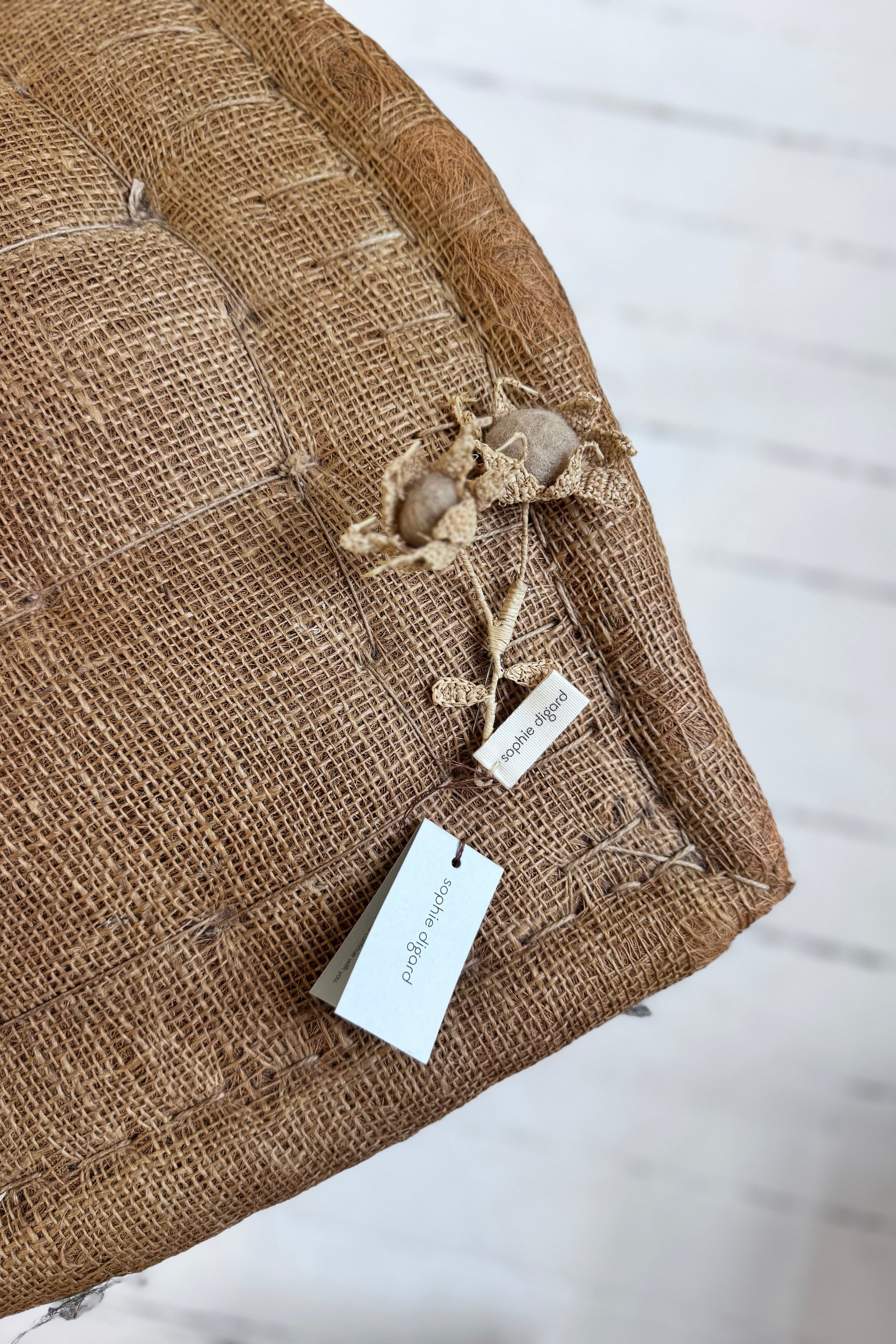 Sophie Digard | Duo Stem Raffia Brooch | Caitlin