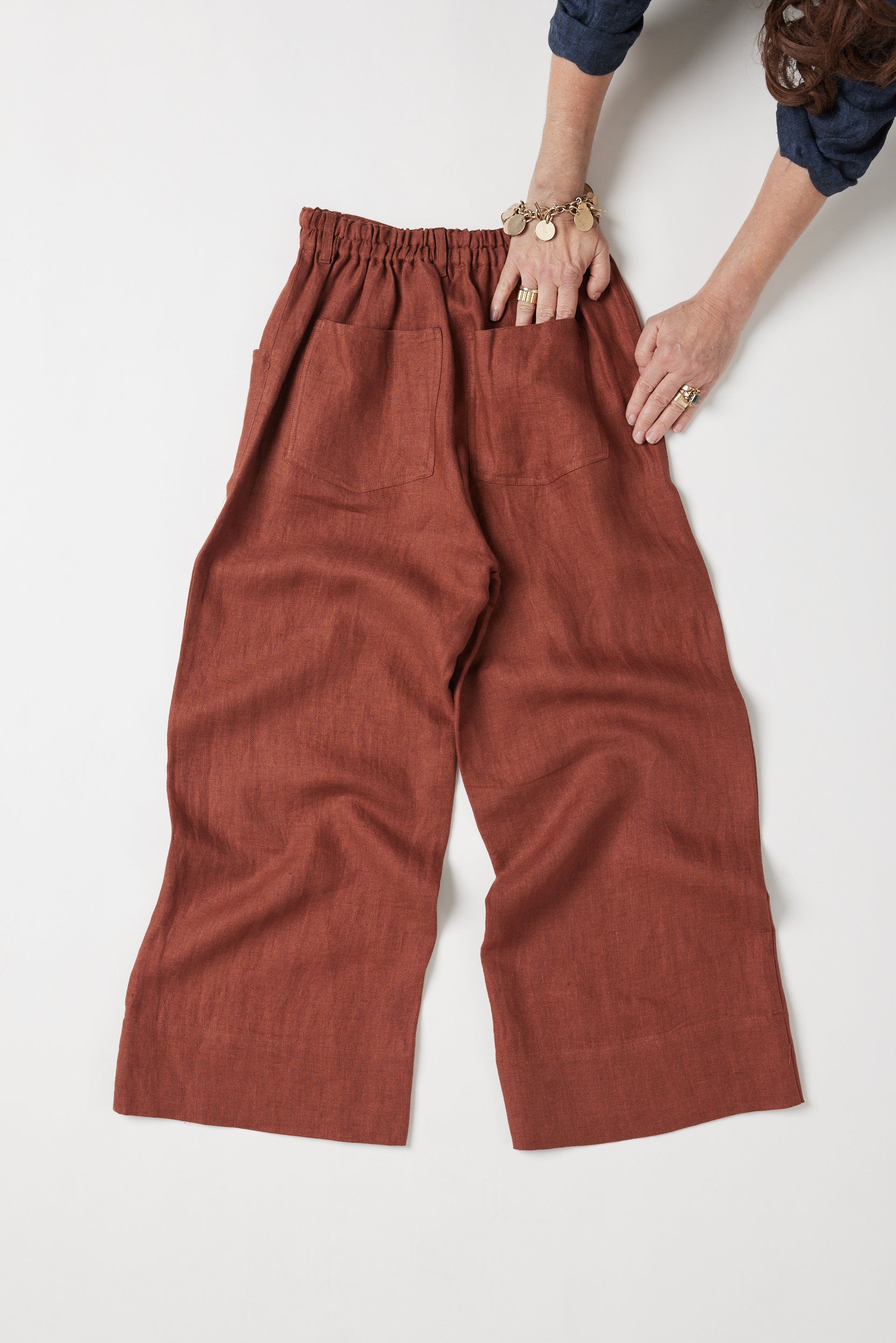 Bowie Wide Leg Pant | Brick
