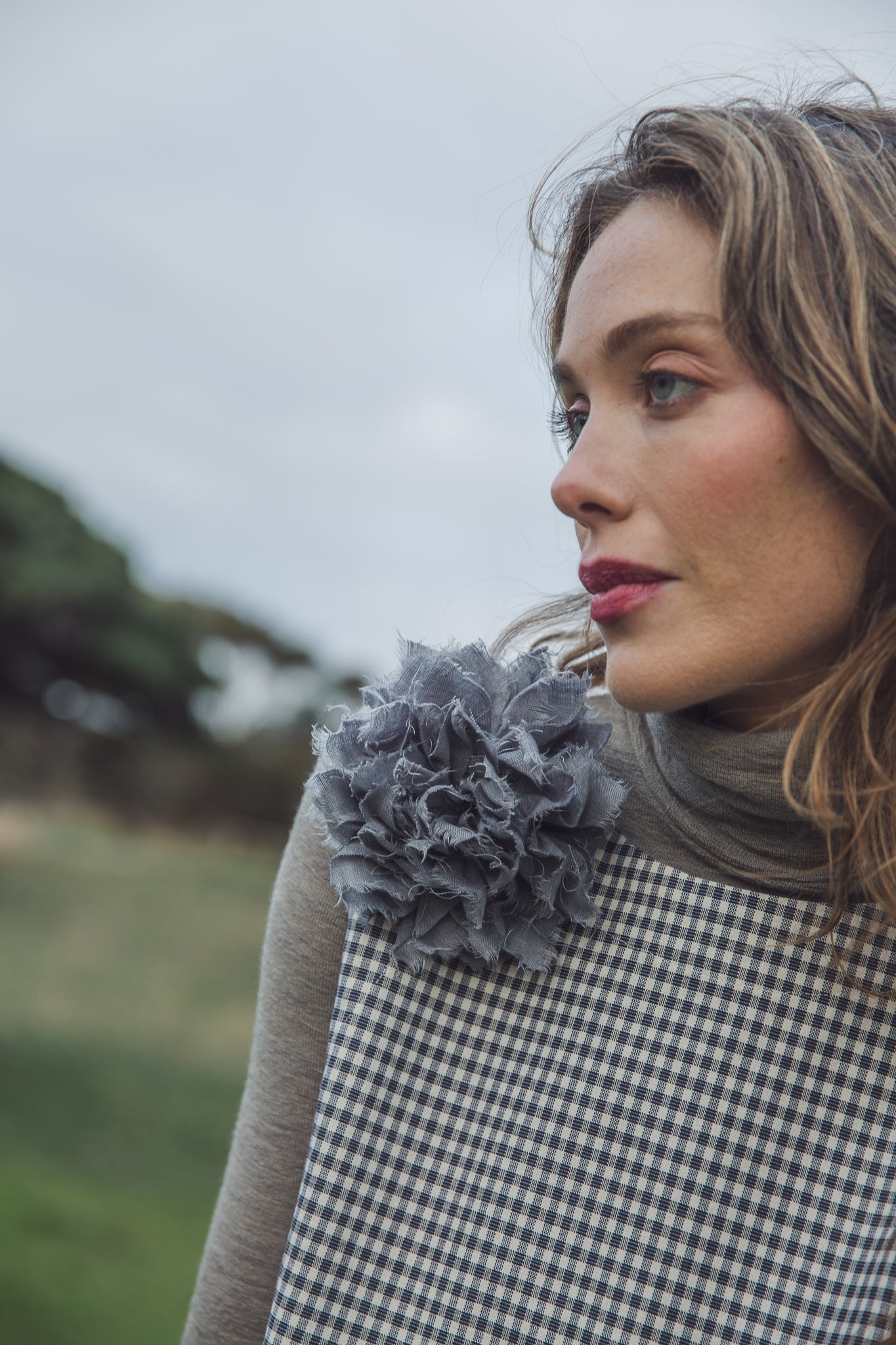 Fabric Flower Brooch | Bluebell